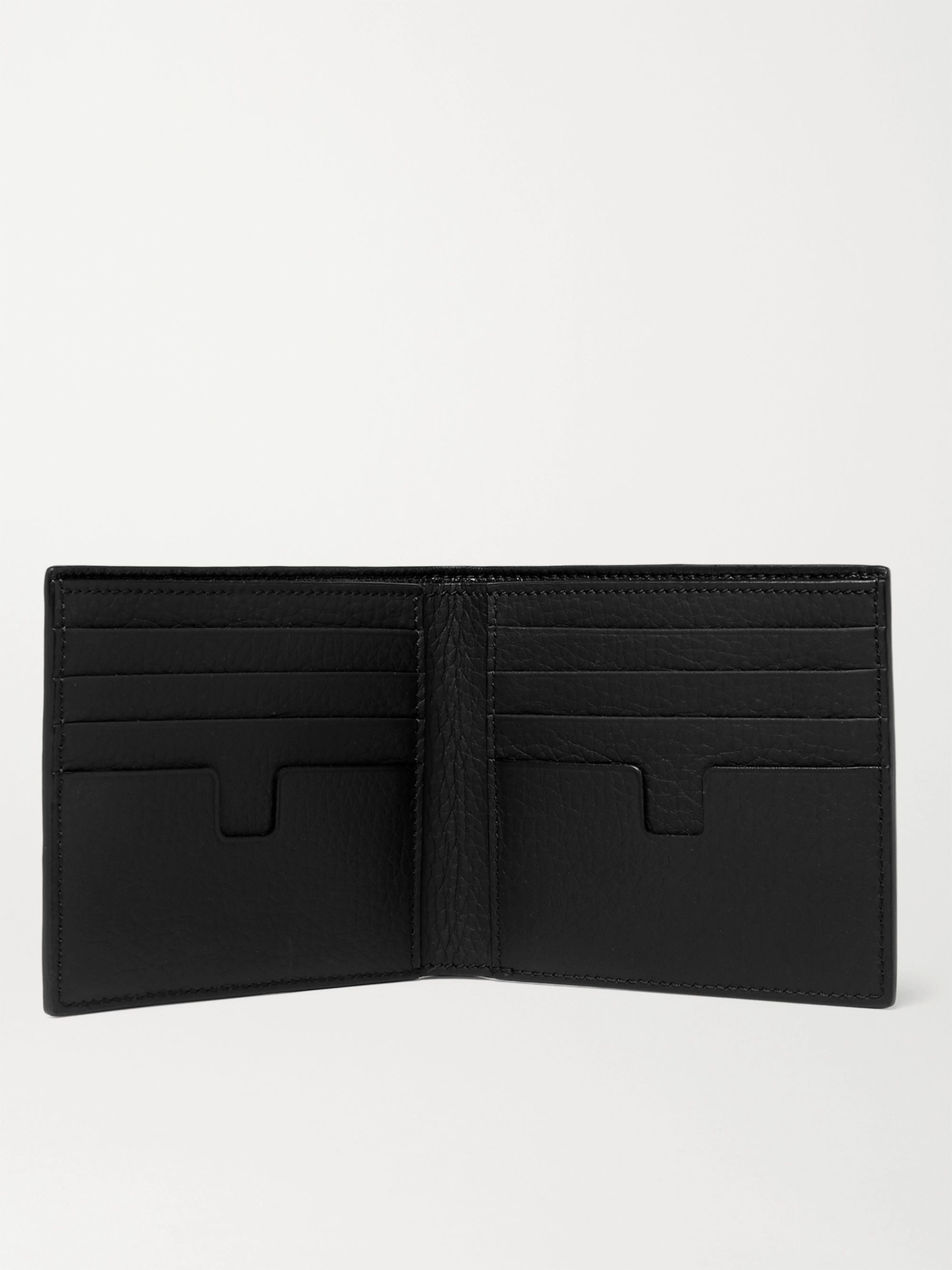Black Full-Grain Leather Billfold Wallet | TOM FORD | MR PORTER