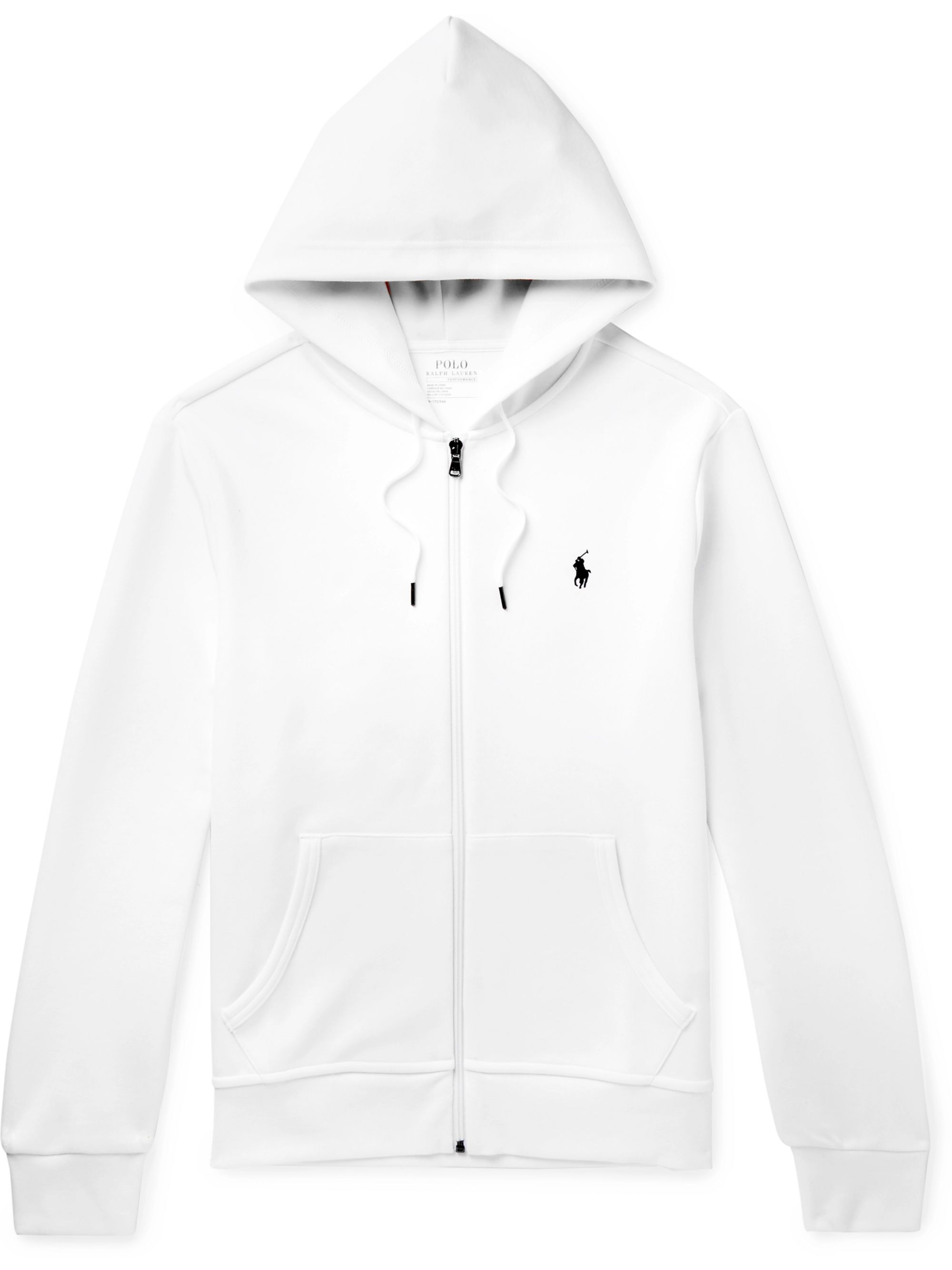 White Jersey Zip-Up Hoodie | Polo Ralph 