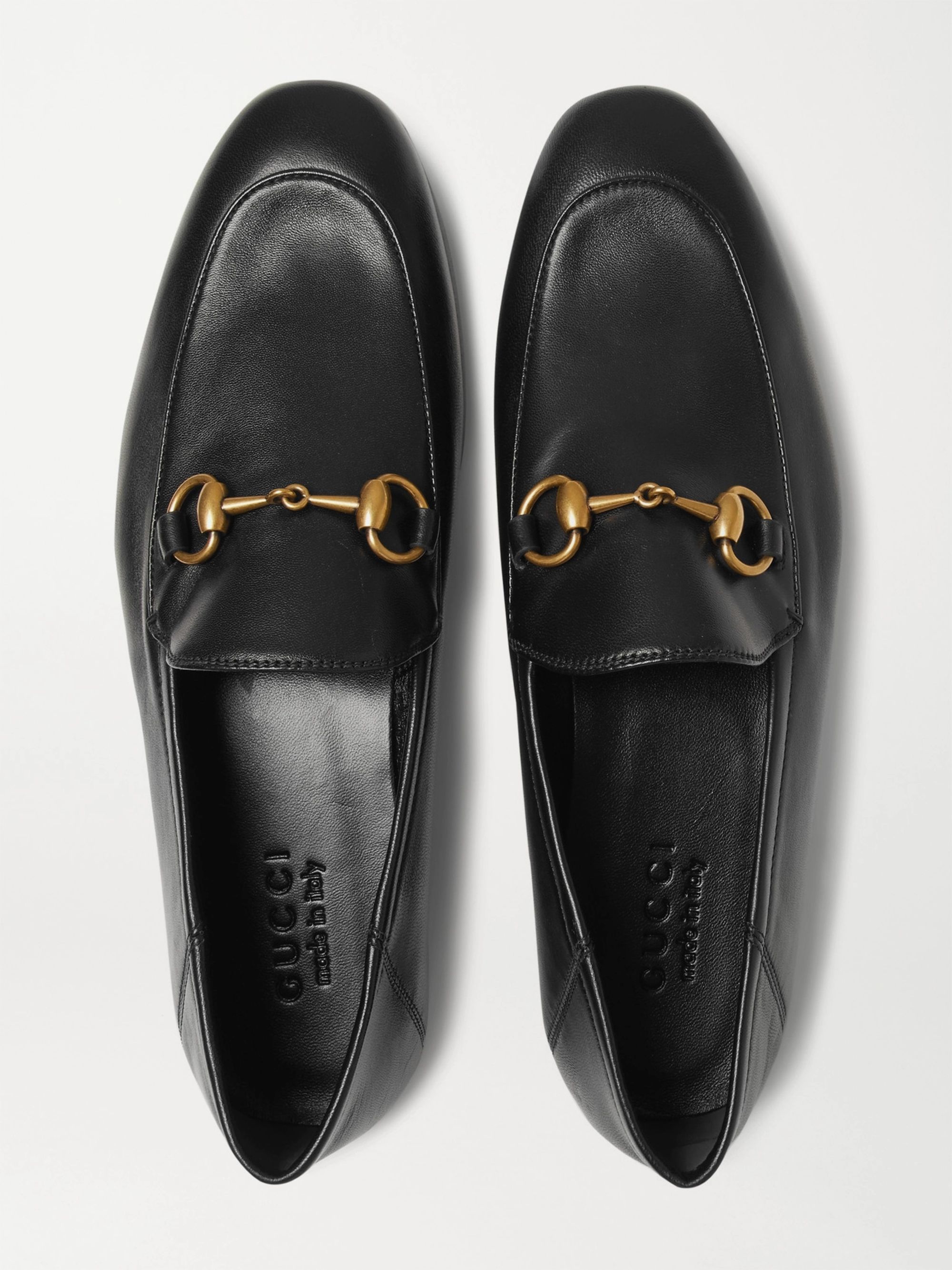 Black Brixton Horsebit Collapsible-Heel Leather Loafers | Gucci | MR PORTER