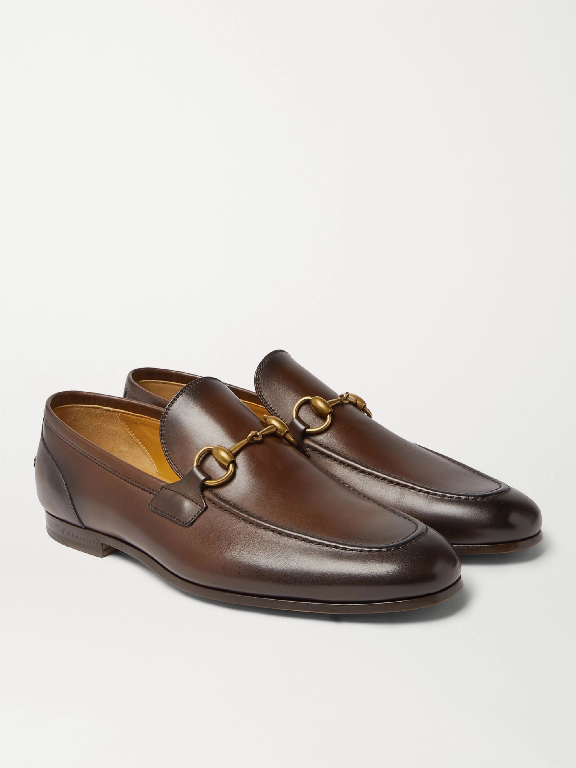 mens gucci brown loafers