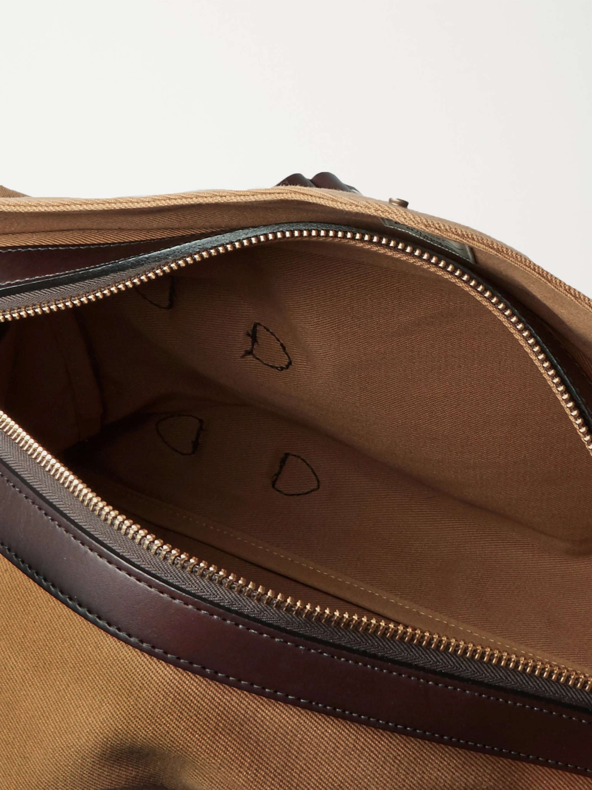 FILSON Leather-Trimmed Twill Duffle Bag
