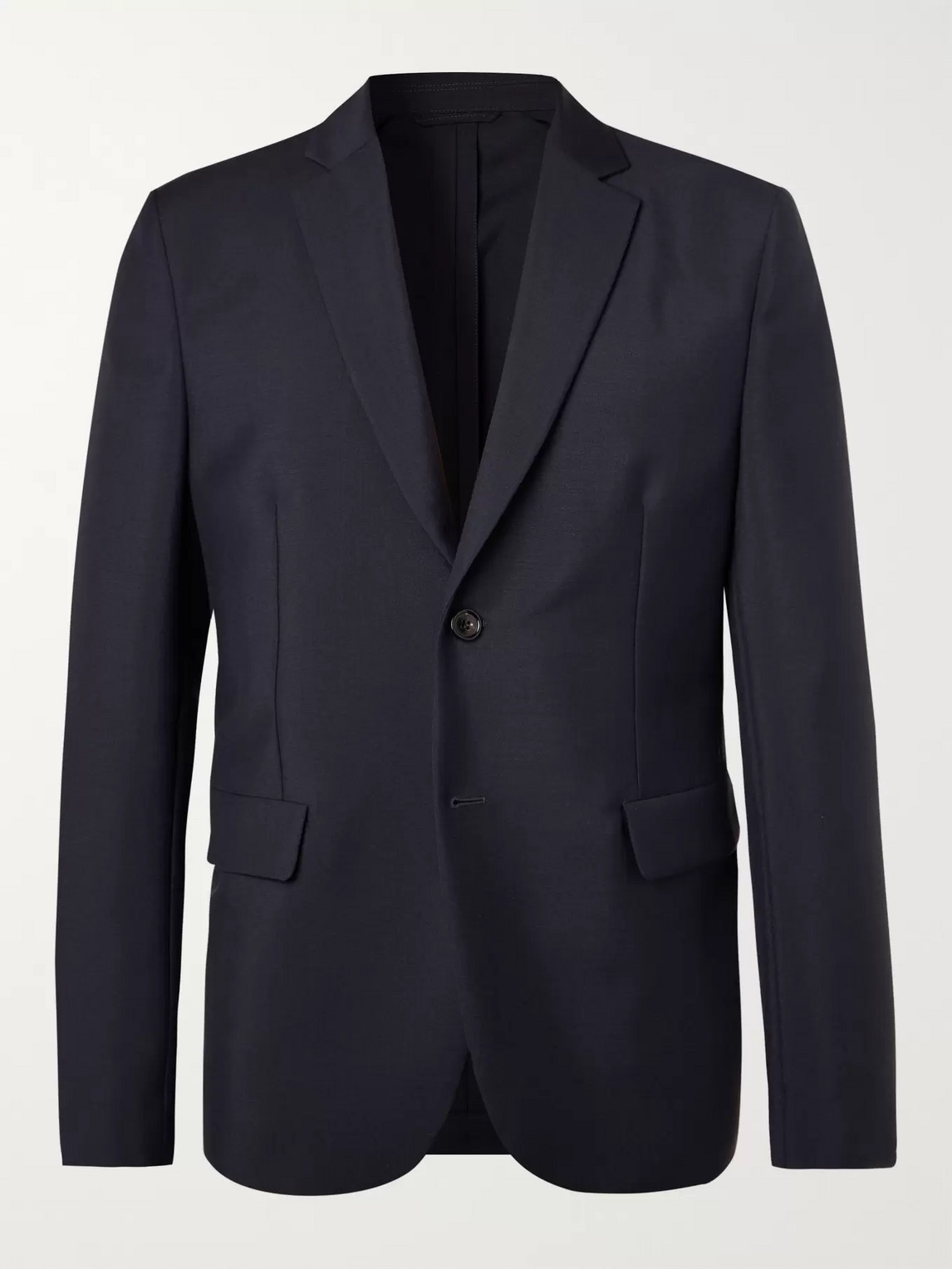 ACNE STUDIOS NAVY UNSTRUCTURED WOOL AND MOHAIR-BLEND BLAZER
