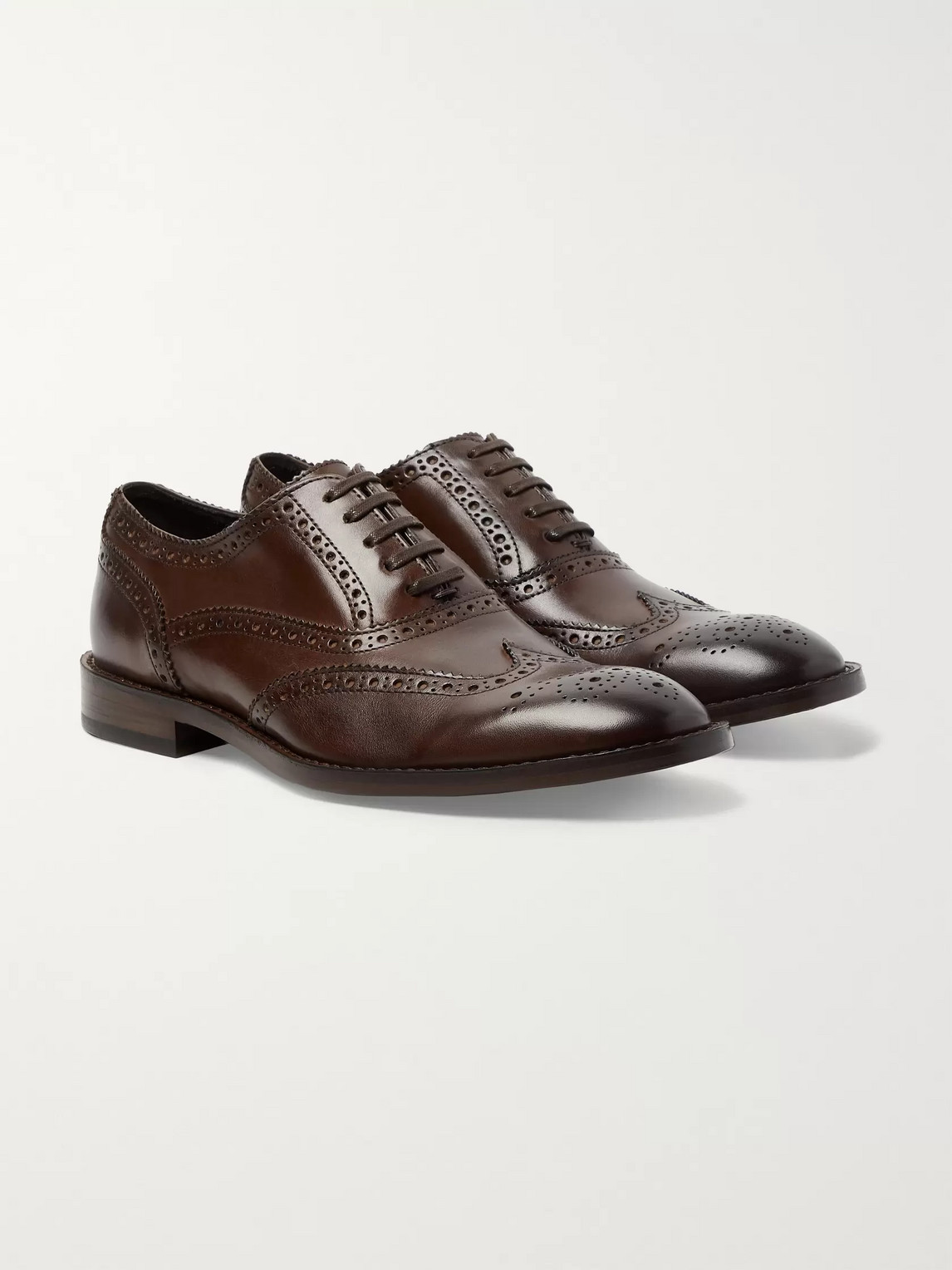 Paul Smith Men's Leicester Leather Wingtip Oxfords In Brown