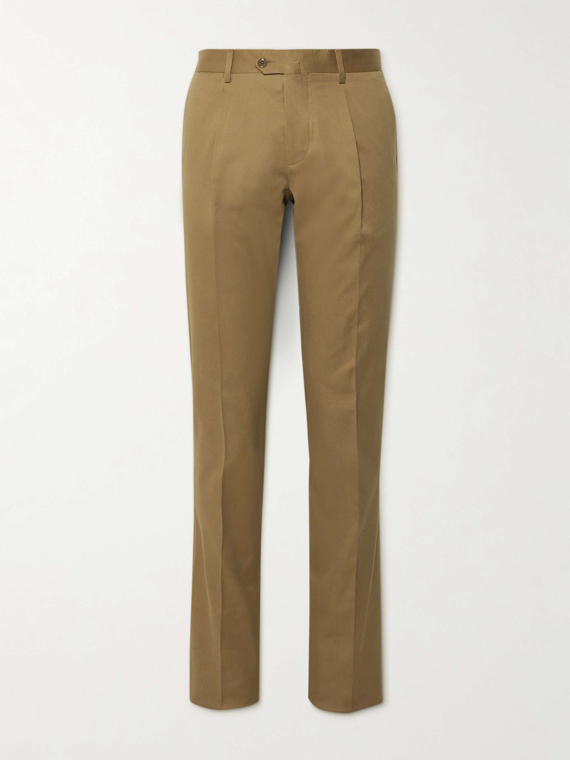 mrporter.com | Andy Straight-Leg Pleated Cotton-Blend Twill Trousers