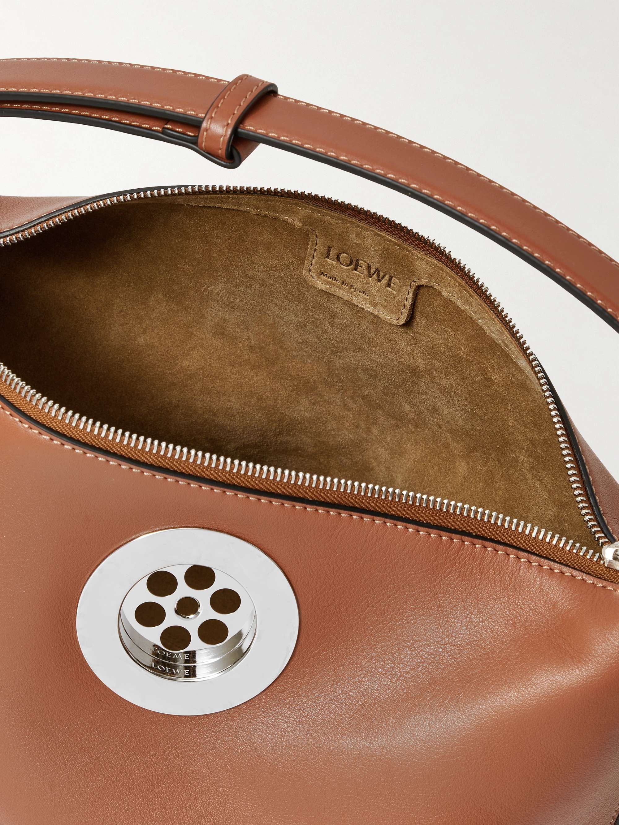 LOEWE Cubi Embellished Leather Messenger Bag