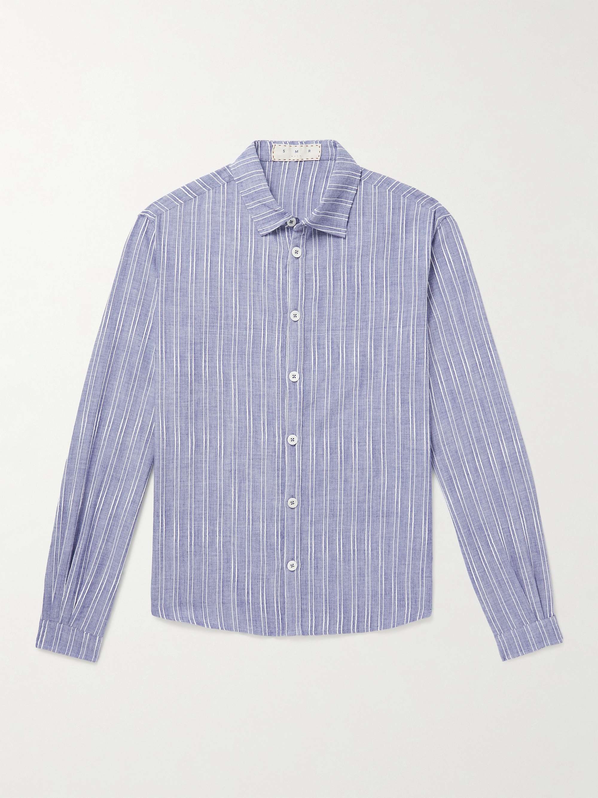 SMR DAYS Holbox Striped Cotton-Voile Shirt