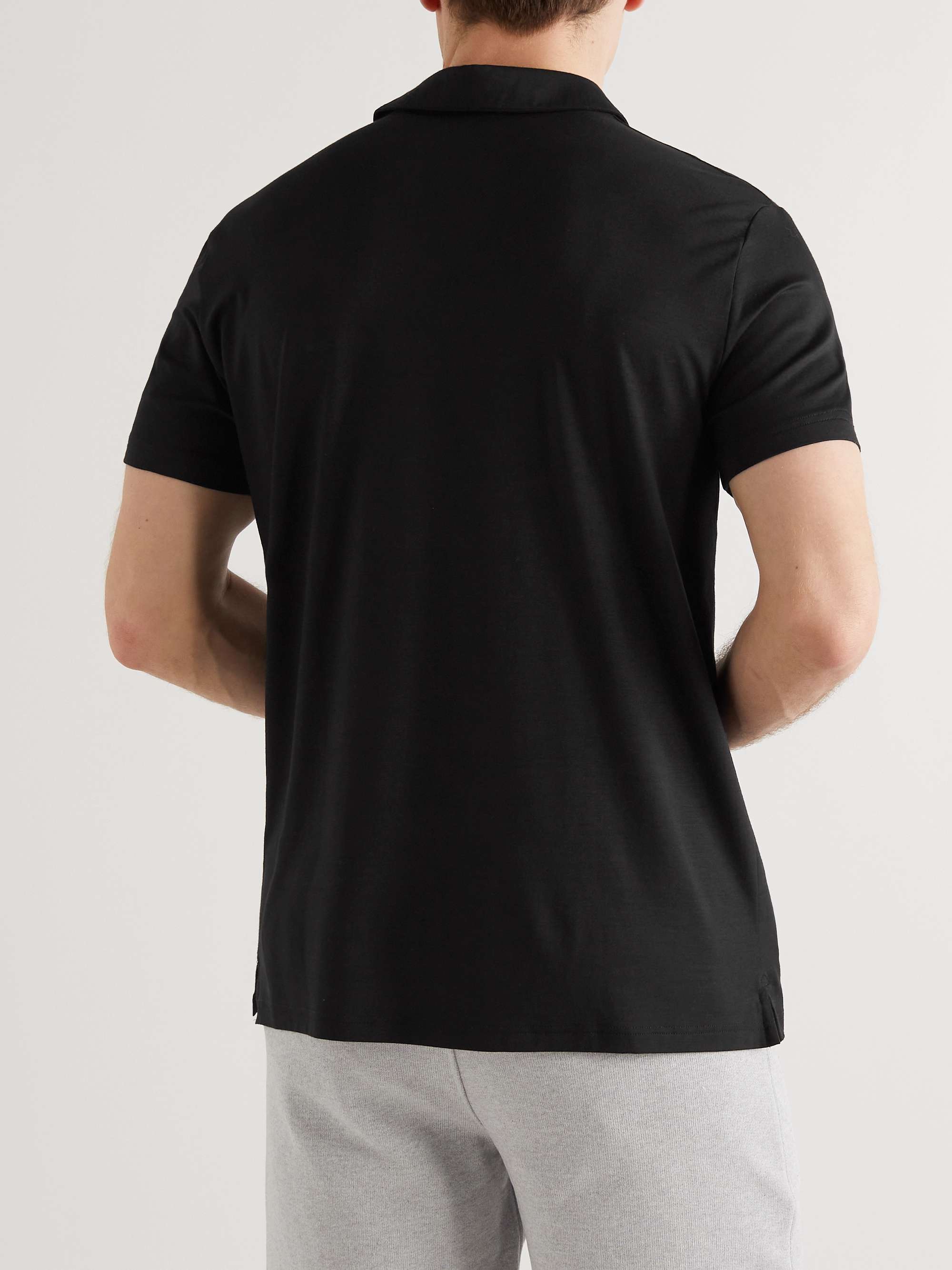 DEREK ROSE Basel Stretch Micro Modal Polo Shirt