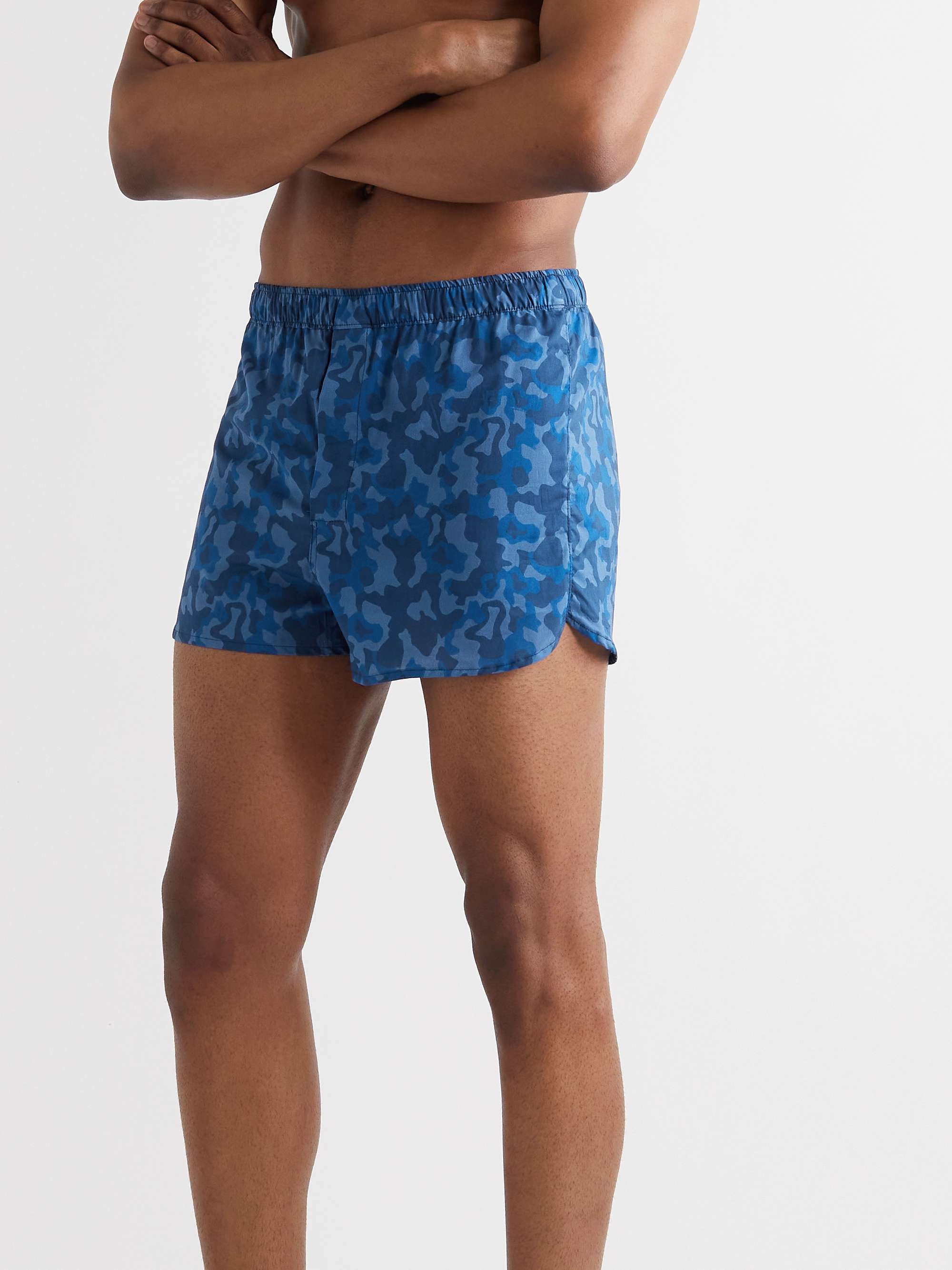 DEREK ROSE Ledbury 55 Slim-Fit Camouflage-Print Cotton Boxer Shorts