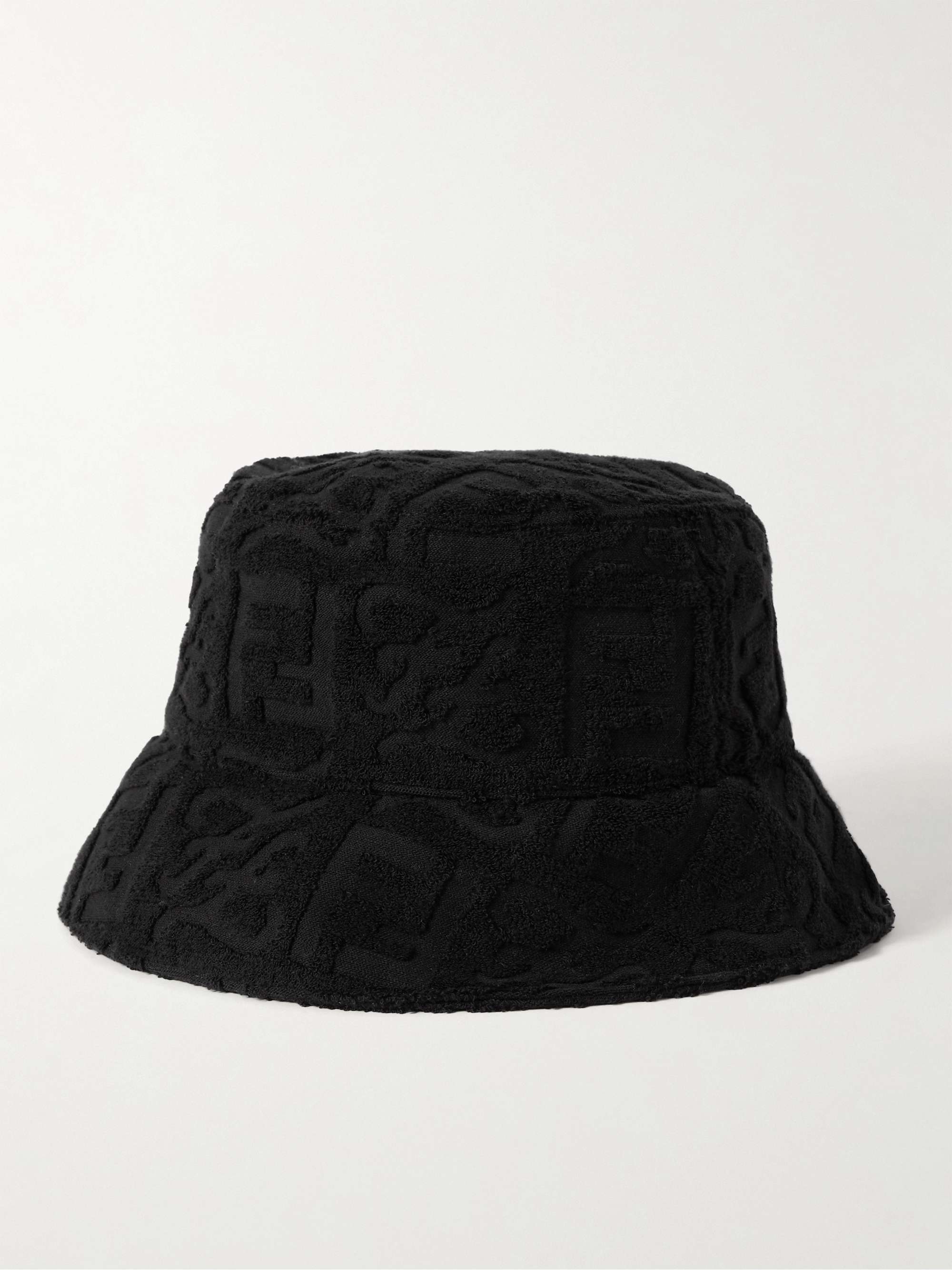 Logo-Jacquard Cotton-Blend Terry Bucket Hat