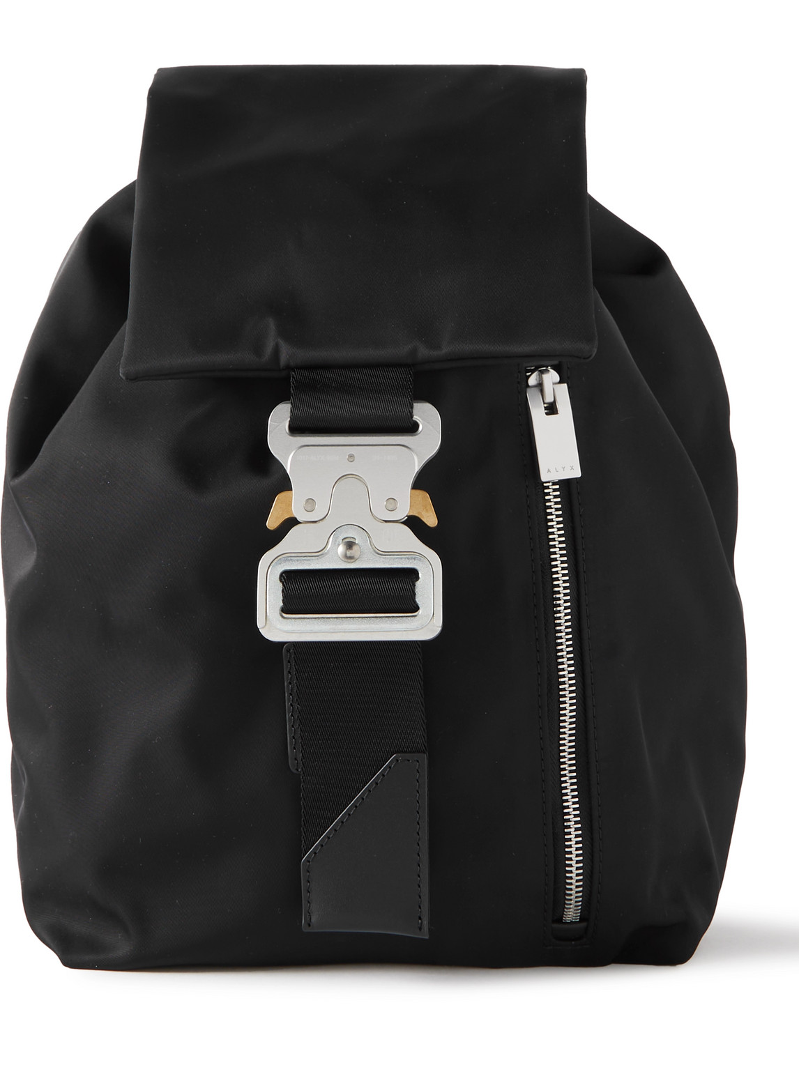 Alyx Leather-trimmed Recycled Nylon Backpack In Black