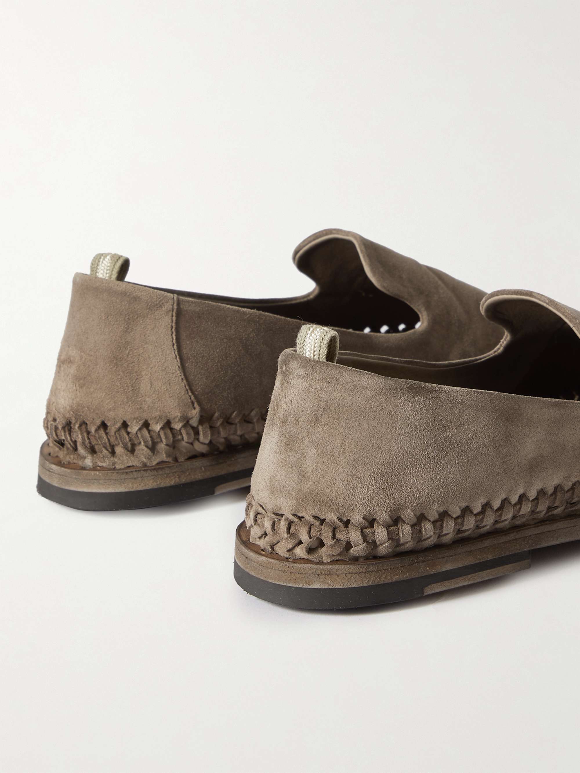 OFFICINE CREATIVE Miles Braided Suede Loafers