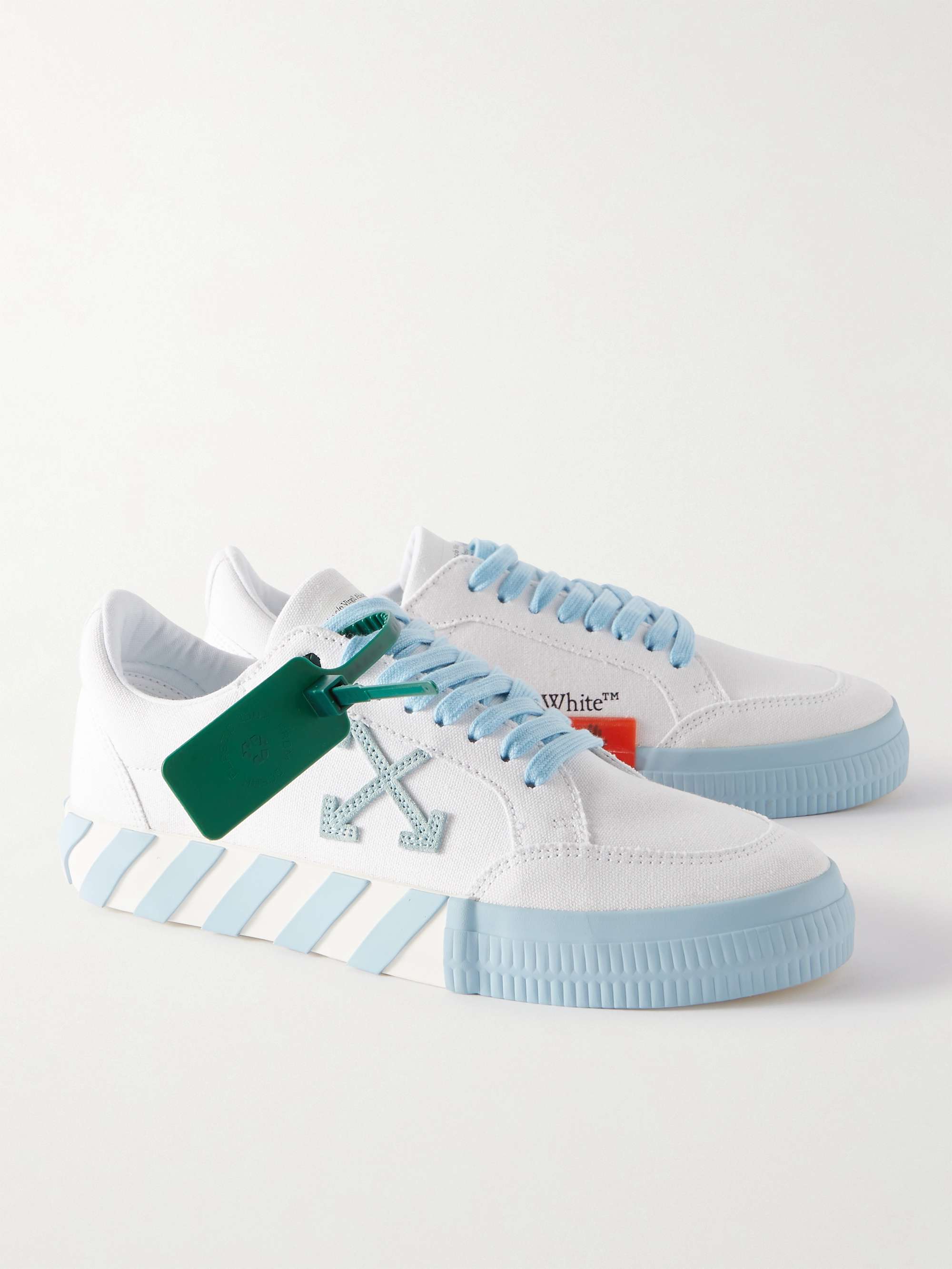 OFF-WHITE Suede-Trimmed Canvas Sneakers