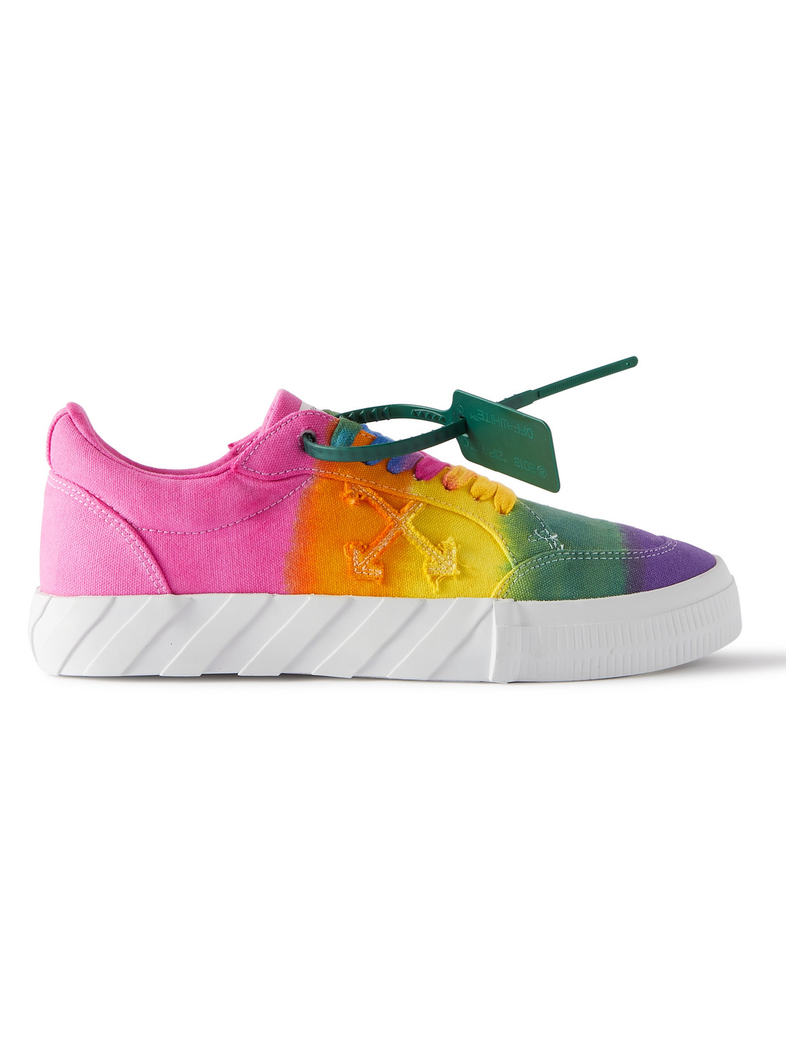 Low Vulcanized Tie-Dyed Canvas Sneakers