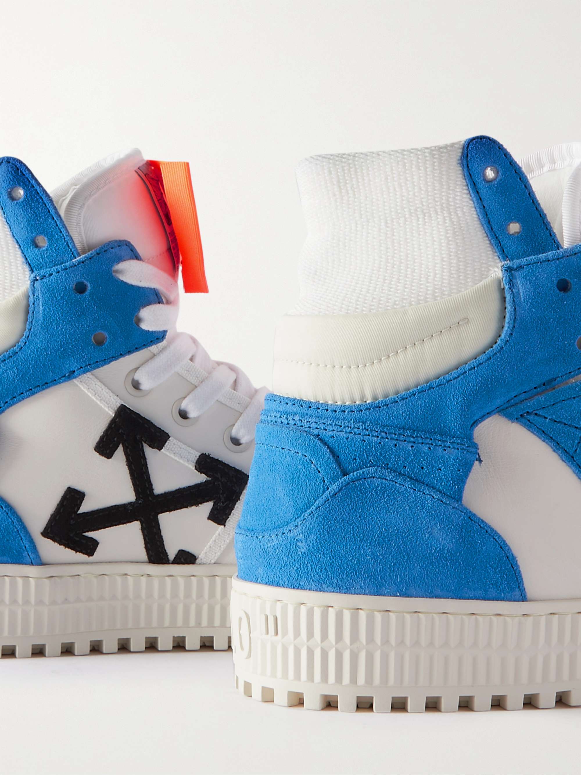OFF-WHITE 3.0 Off Court Supreme Suede, Leather and Shell High-Top Sneakers