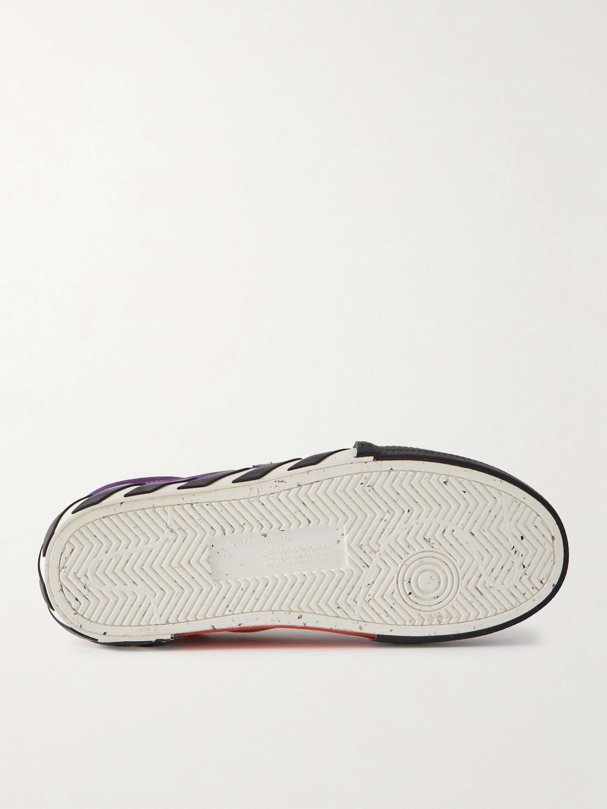 OFF-WHITE Low Vulcanized Logo-Appliquéd Colour-Block Suede Sneakers