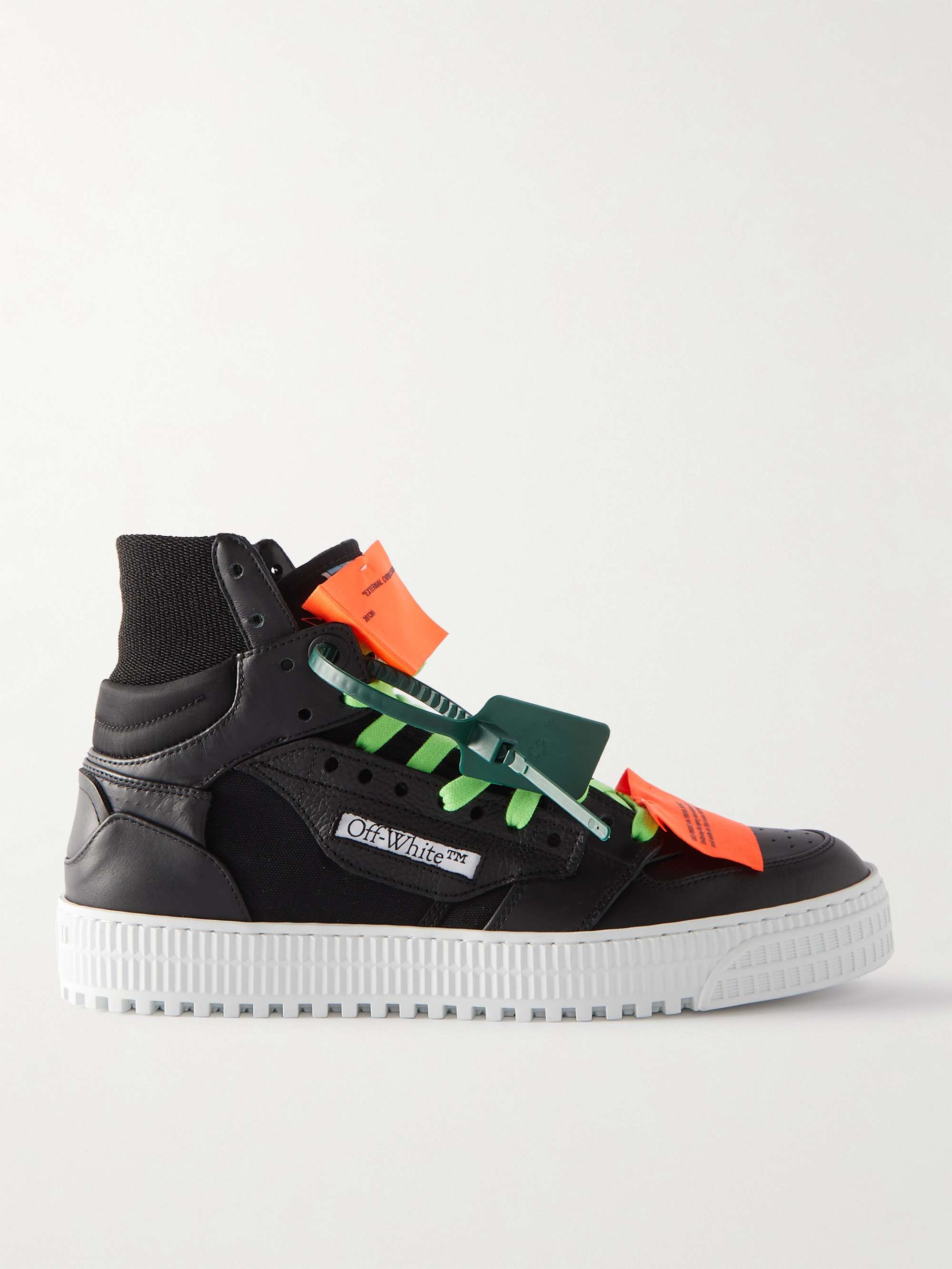 OFF-WHITE 3.0 Off Court Supreme Suede, Leather and Shell High-Top Sneakers