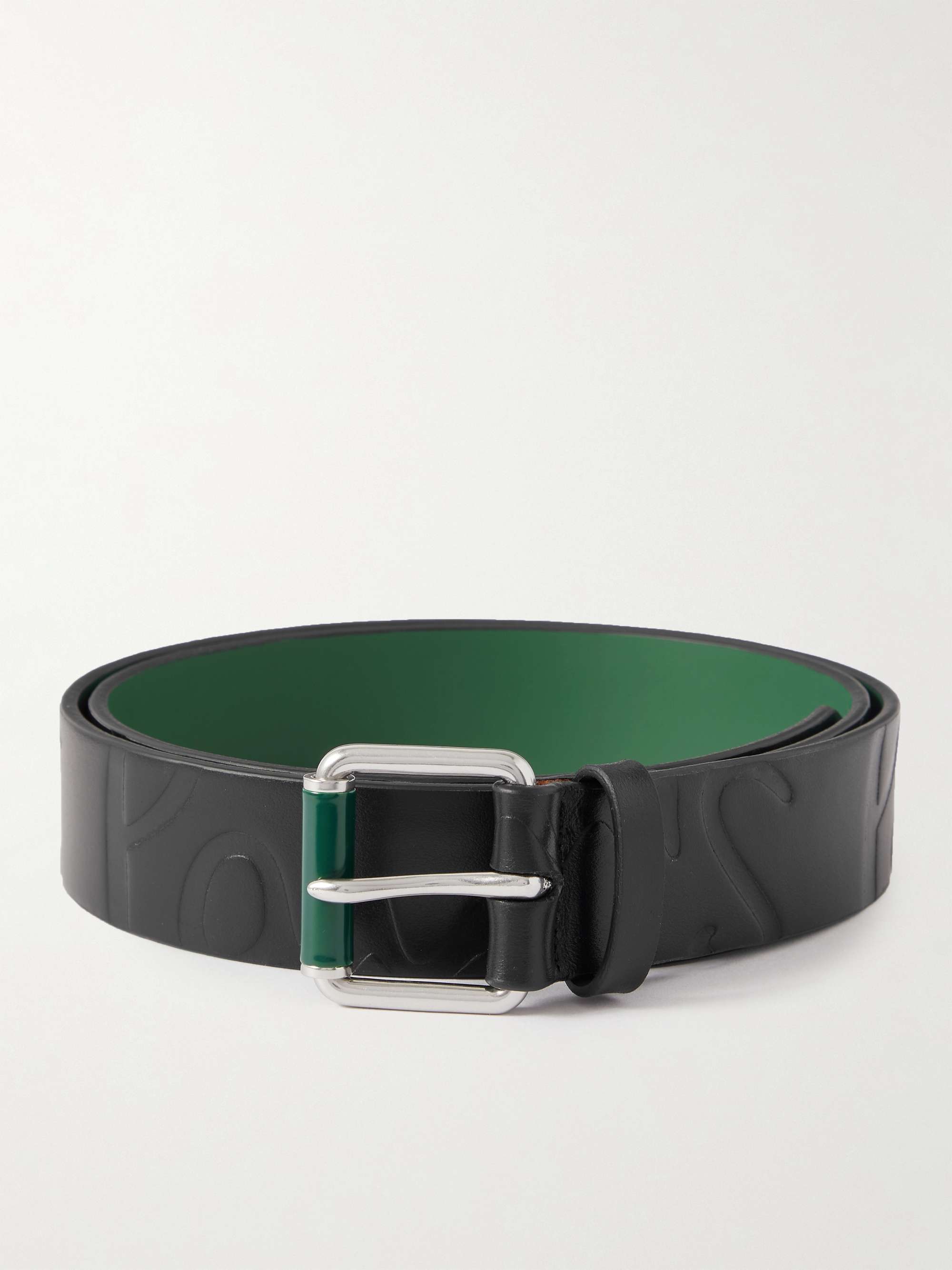 PAUL SMITH 3.5cm Logo-Debossed Leather Belt