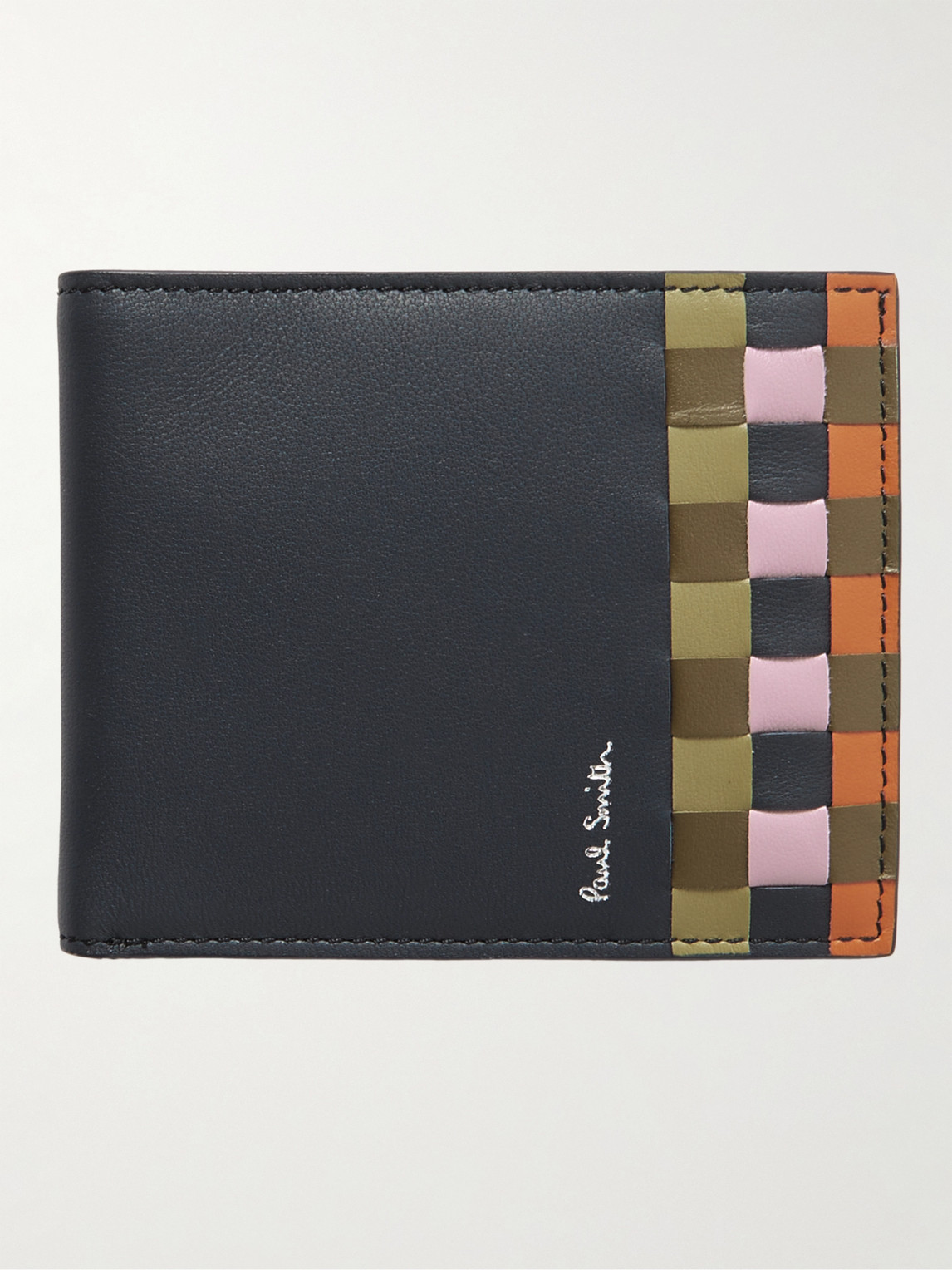 PAUL SMITH CHECKED LEATHER BILLFOLD WALLET