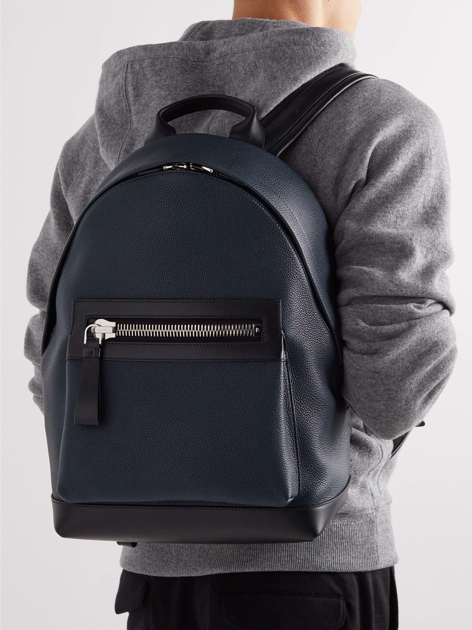 TOM FORD Buckley Pebble-Grain Leather Backpack