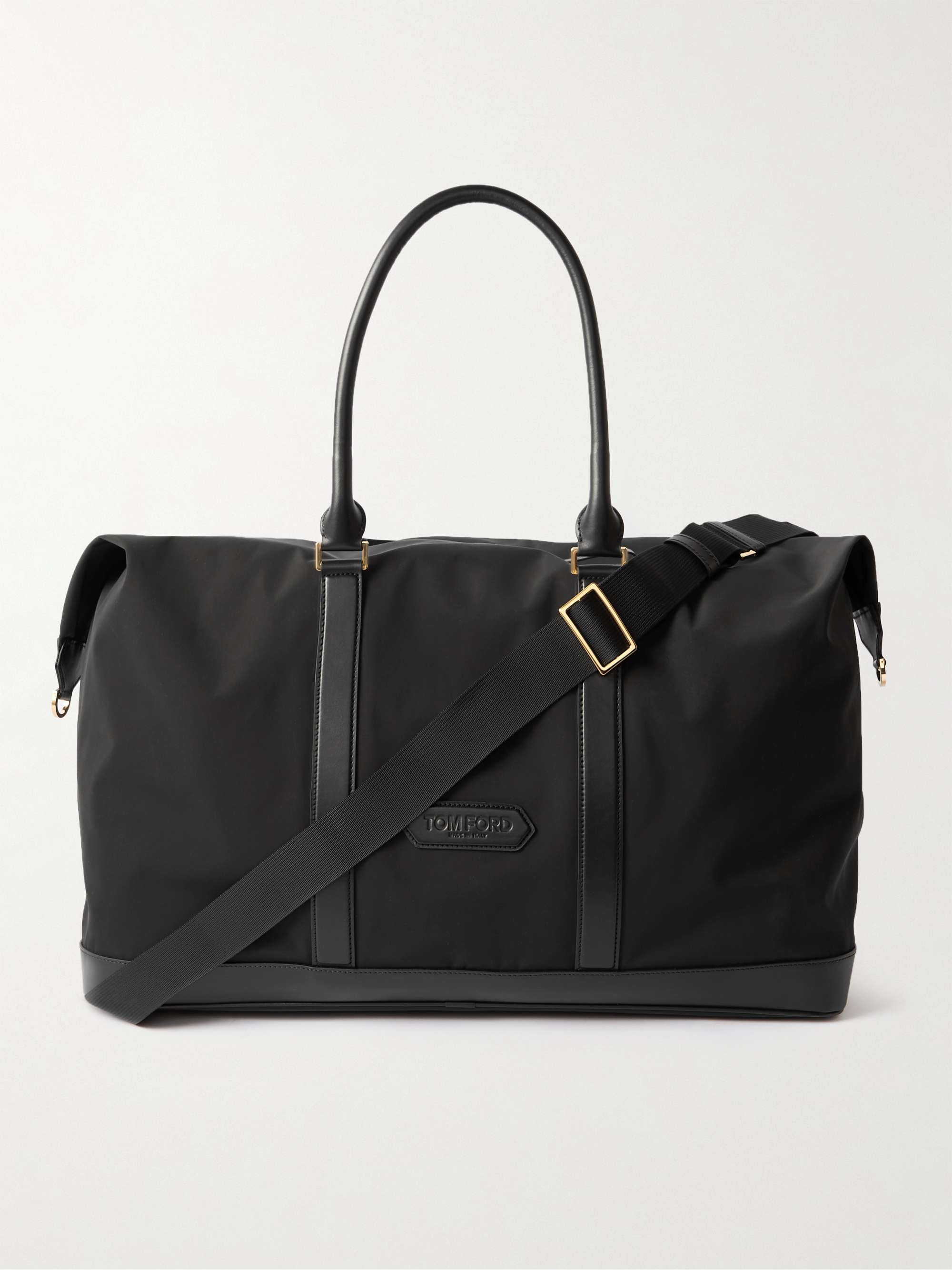 TOM FORD Leather-Trimmed Nylon Weekend Bag