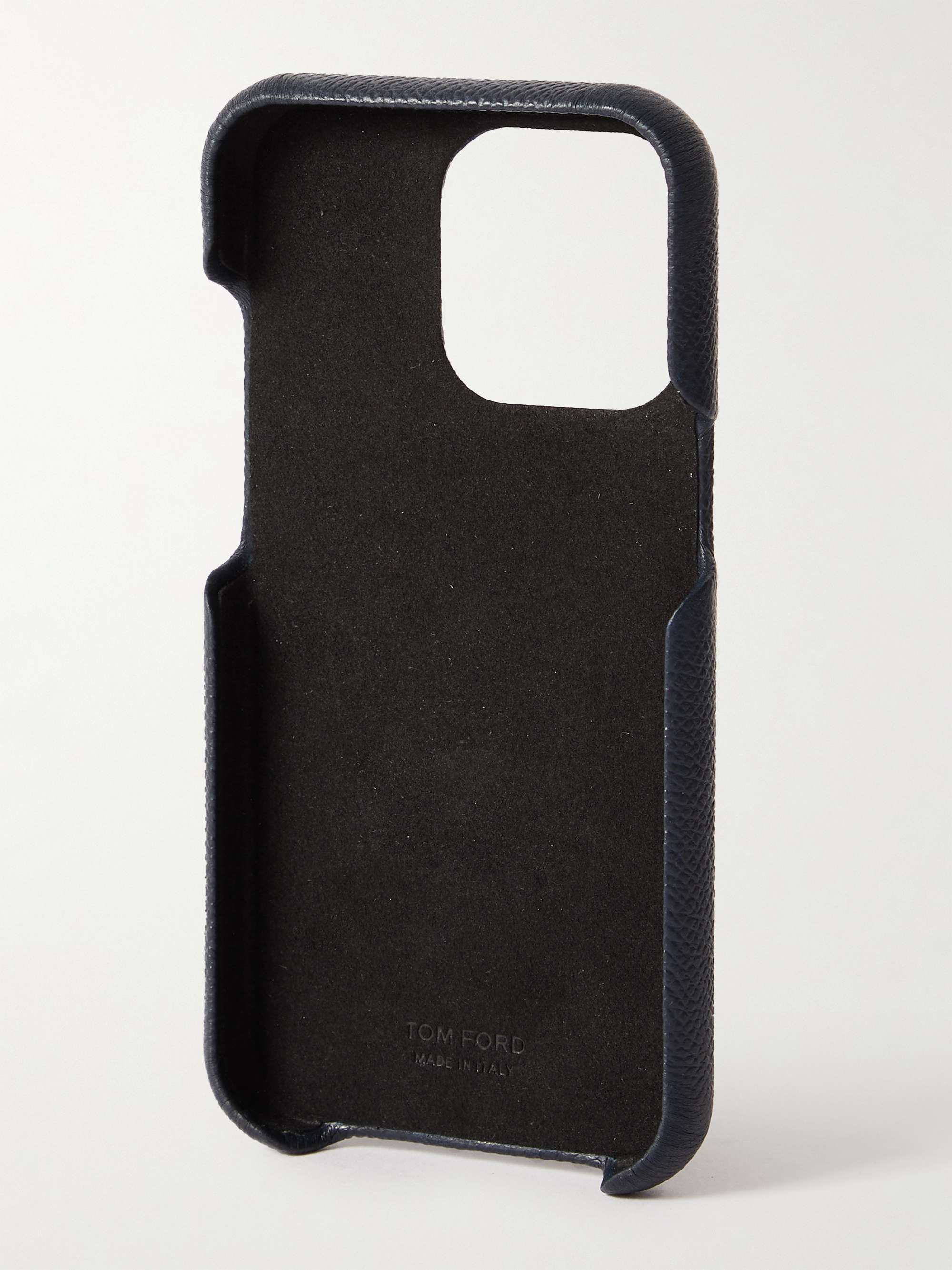 Embellished Textured-Leather iPhone 13 Pro Case
