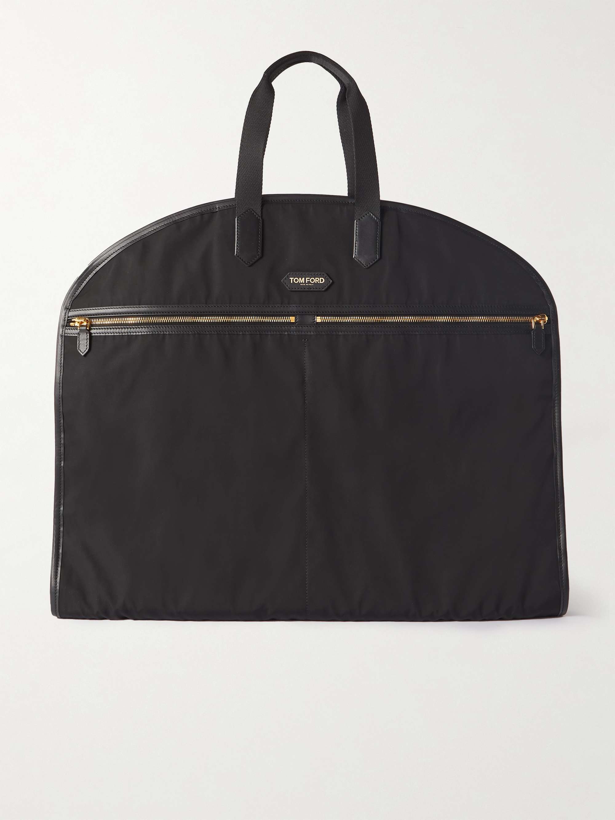 TOM FORD Leather-Trimmed Nylon Suit Carrier