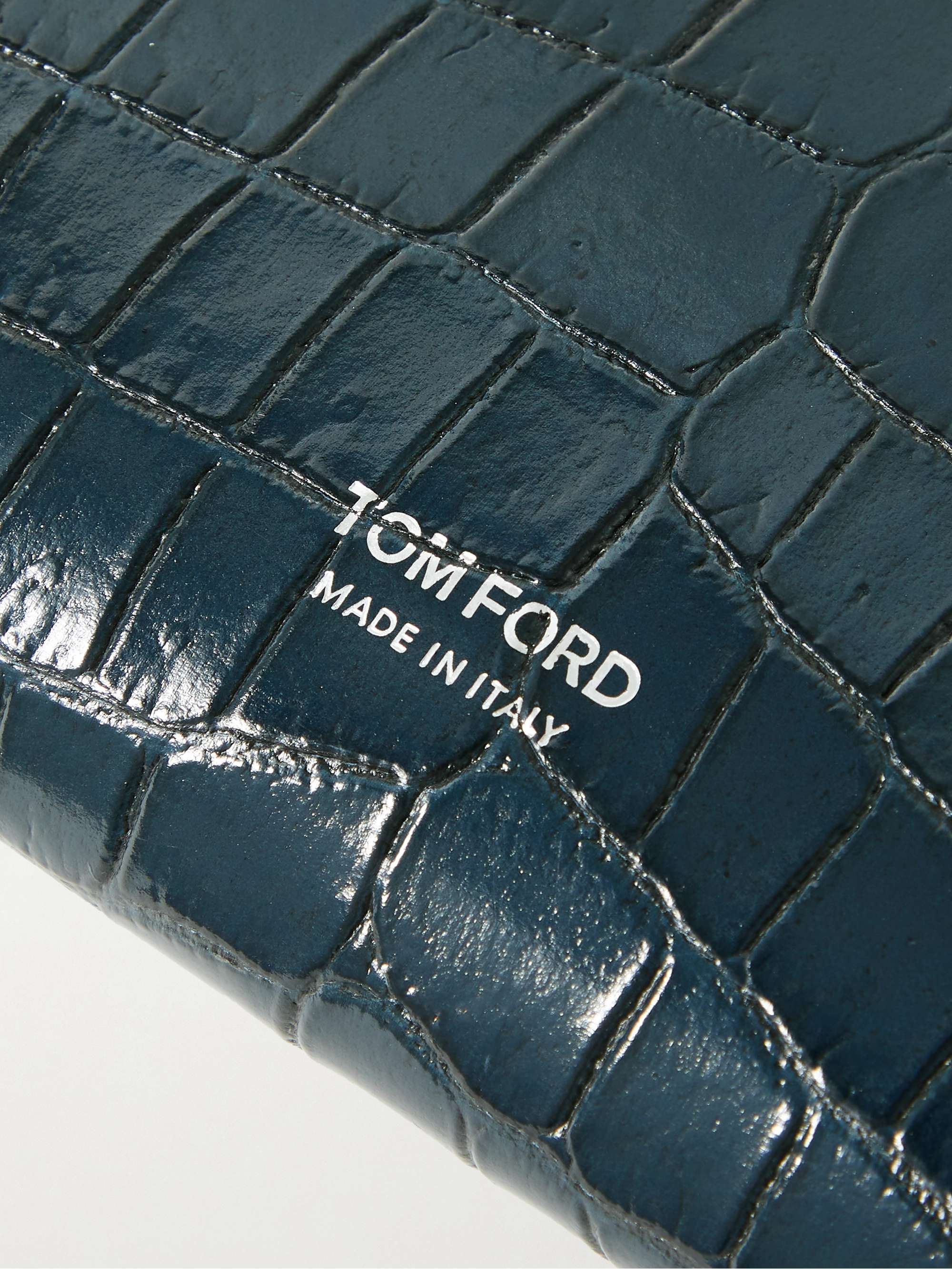 TOM FORD Croc-Effect Leather Pouch