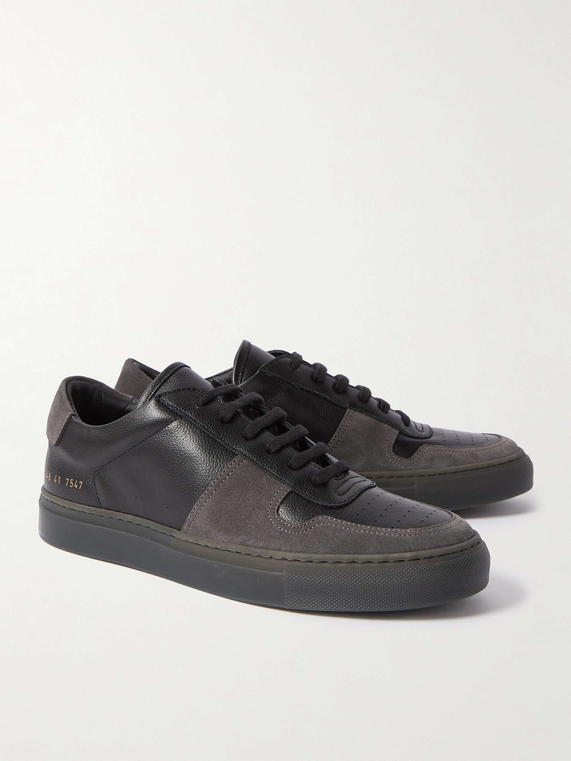 COMMON PROJECTS BBall Full-Grain Leather and Suede Sneakers