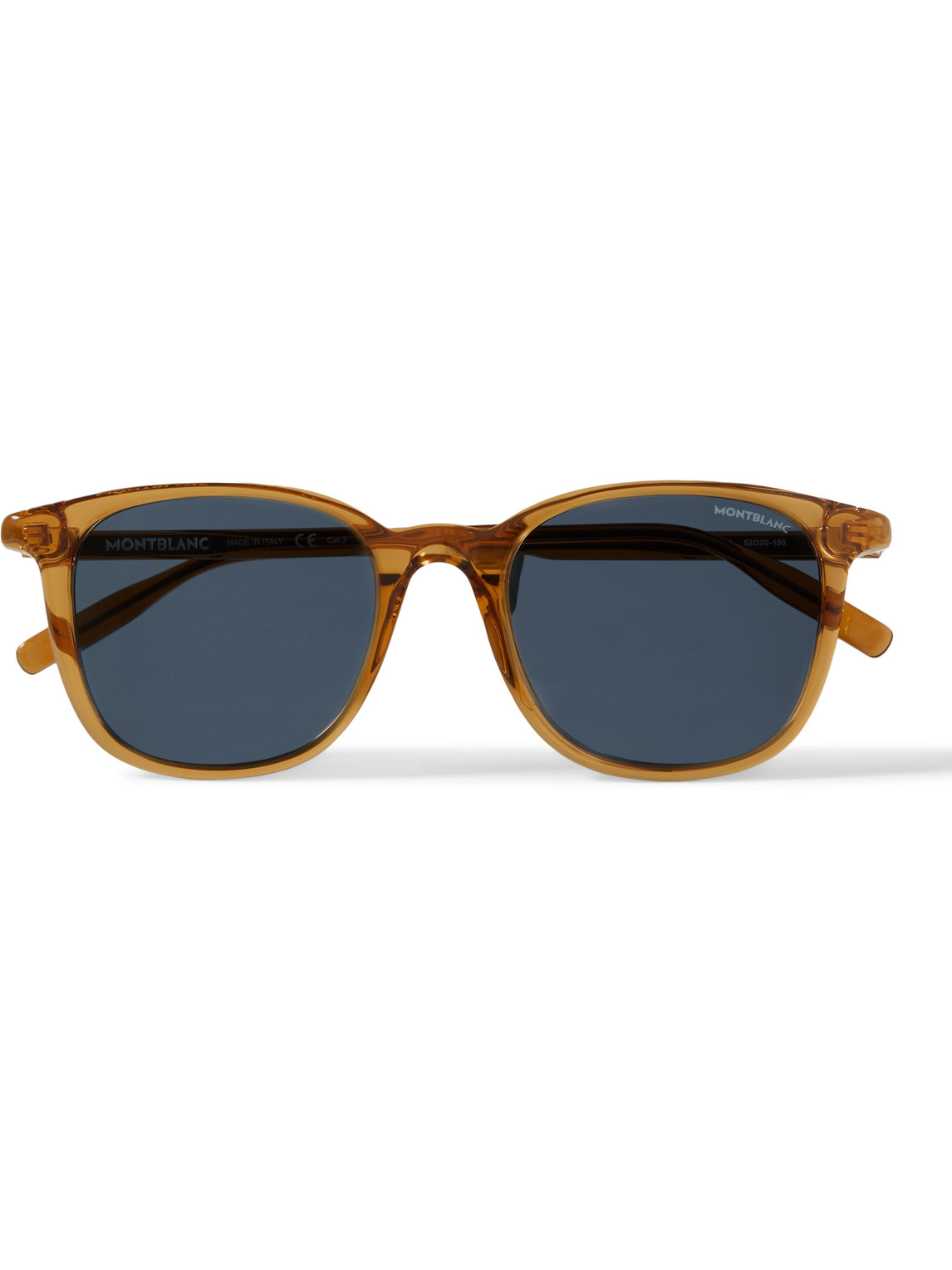 Montblanc D-frame Acetate Sunglasses In Yellow