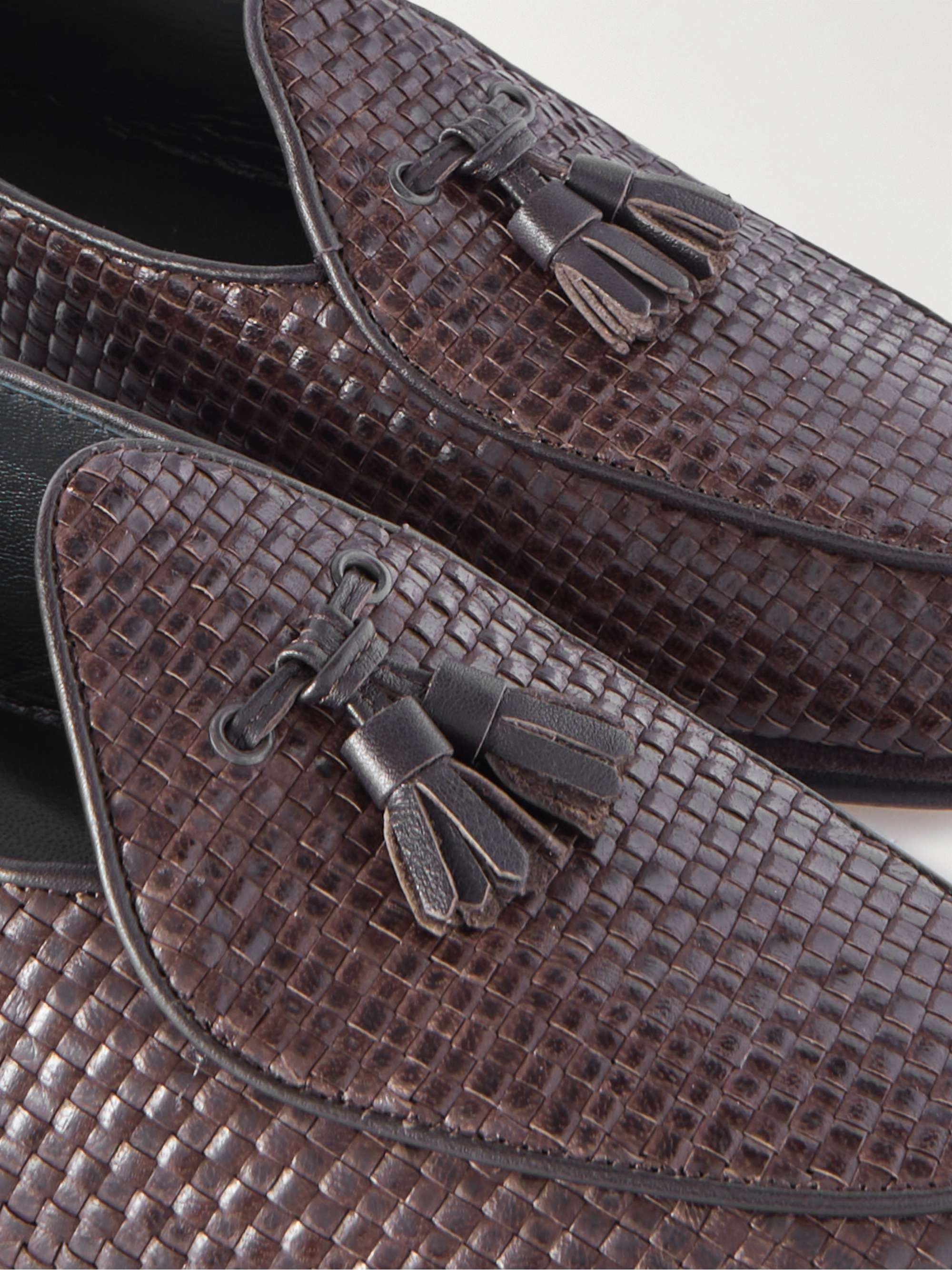 RUBINACCI Marphy Woven Leather Tasseled Loafers