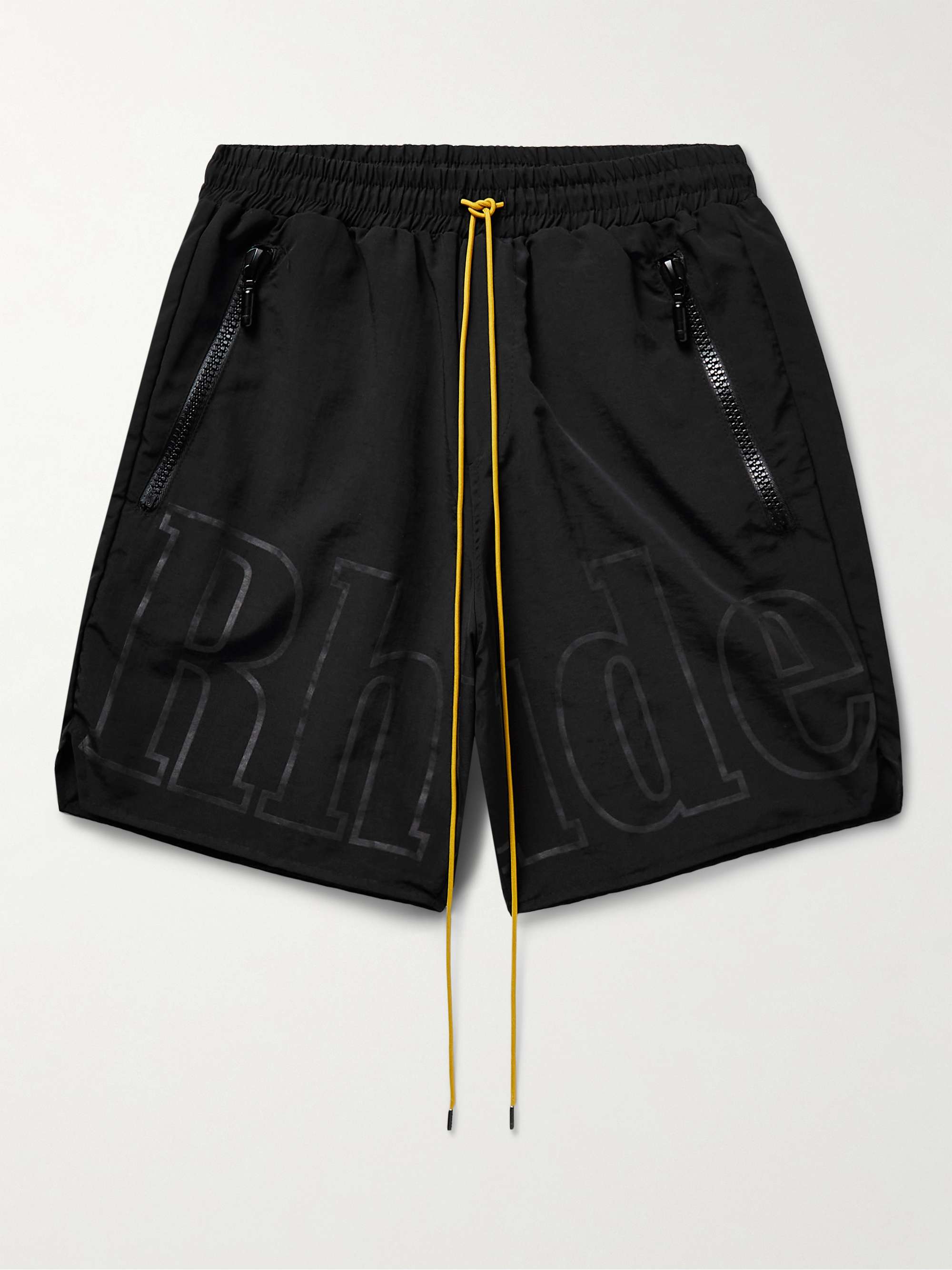 RHUDE Logo-Print Shell Drawstring Shorts