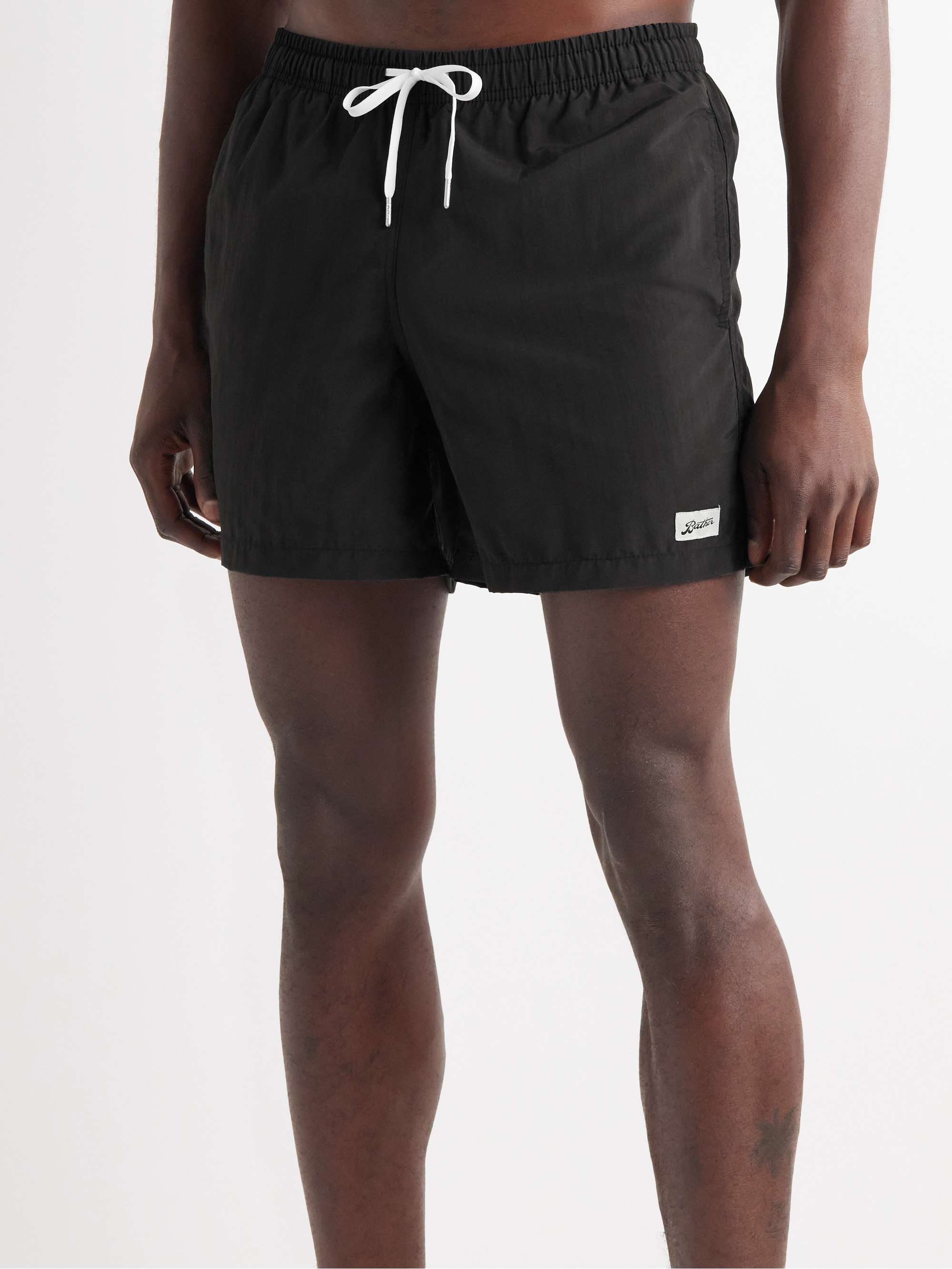 BATHER Straight-Leg Mid-Length Recycled Swim Shorts