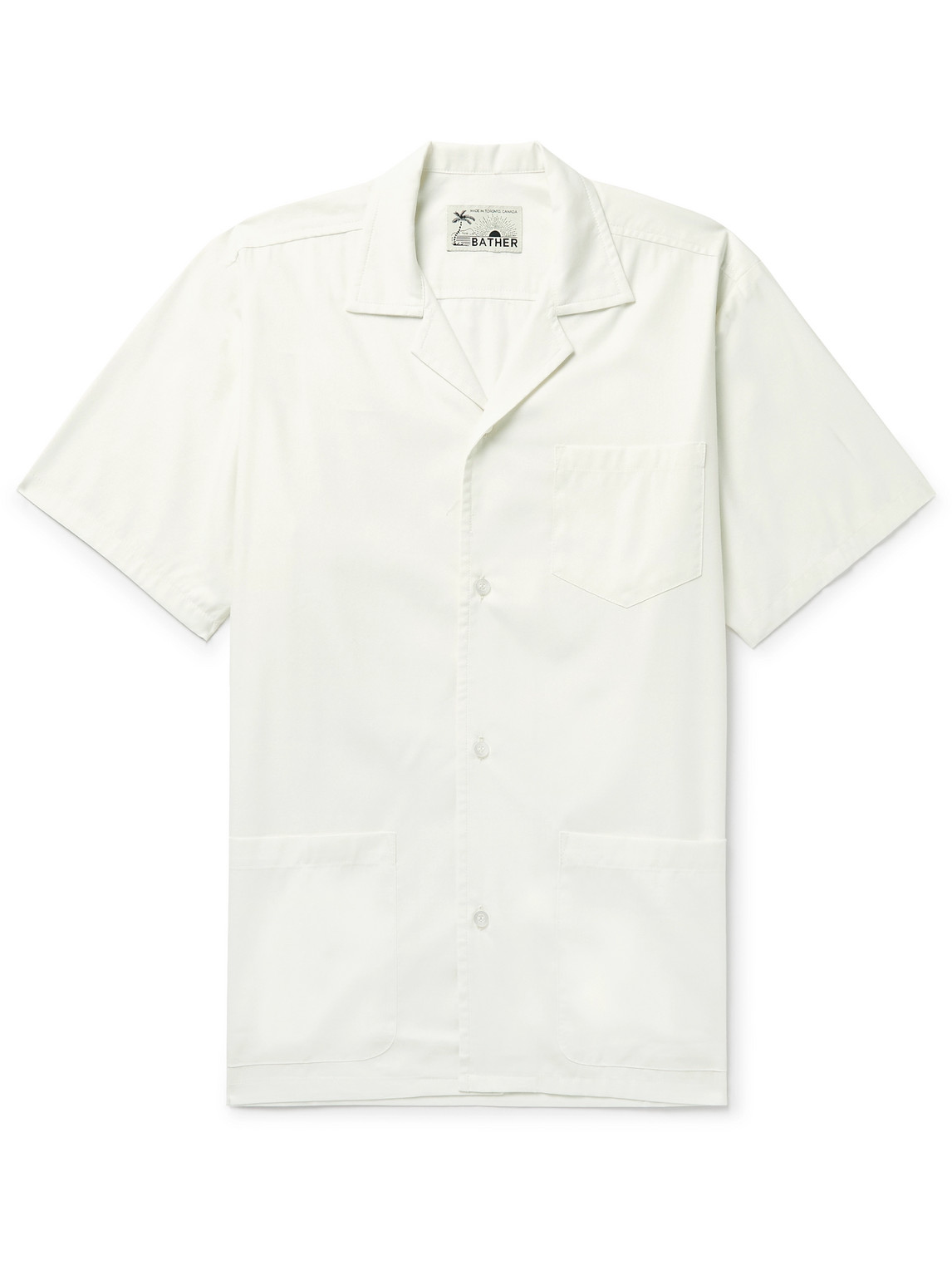 Bather Traveler Camp-Collar Cotton-Blend Poplin Shirt
