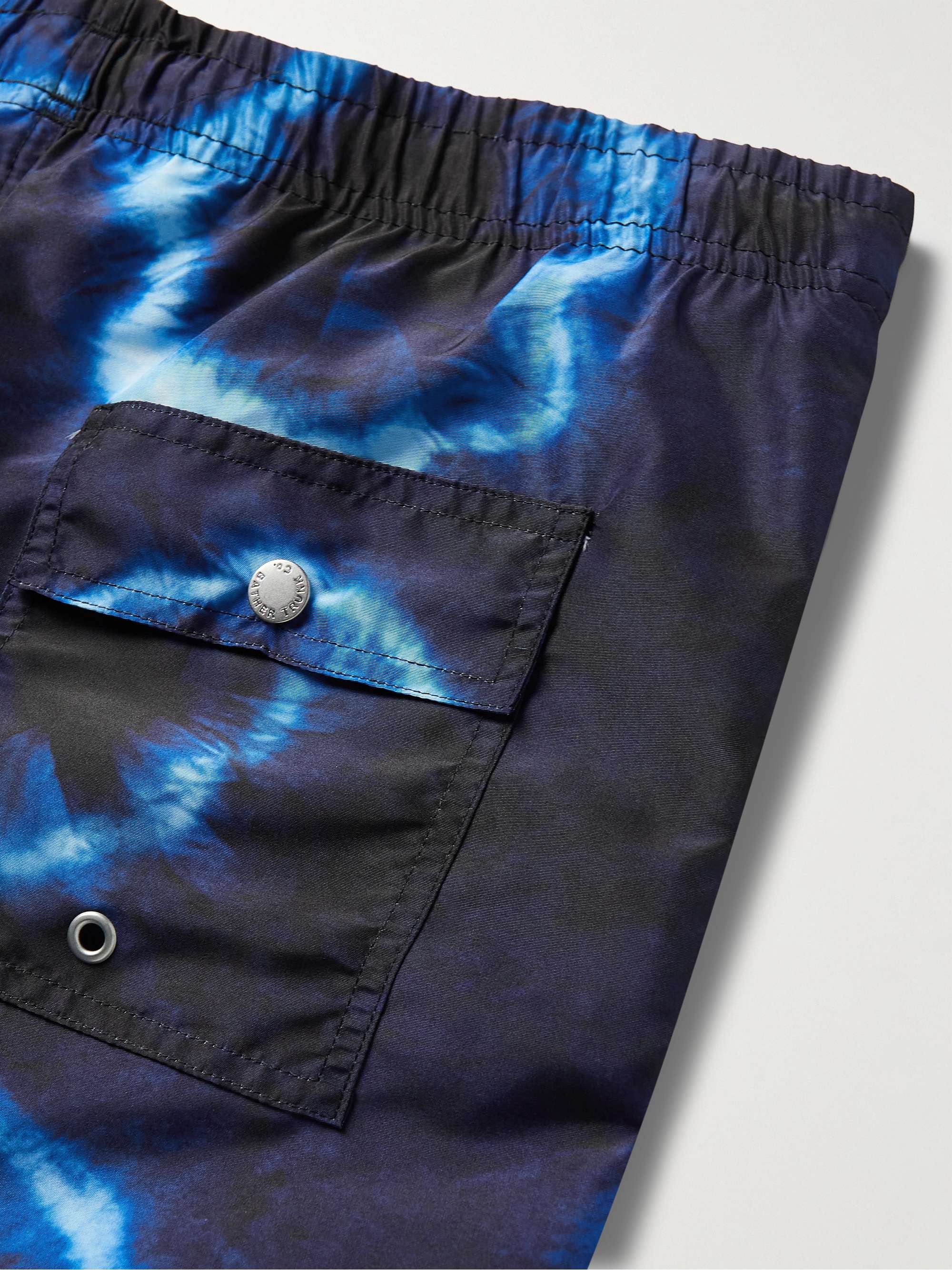 BATHER Straight-Leg Mid-Length Tie-Dyed Recycled Swim Shorts
