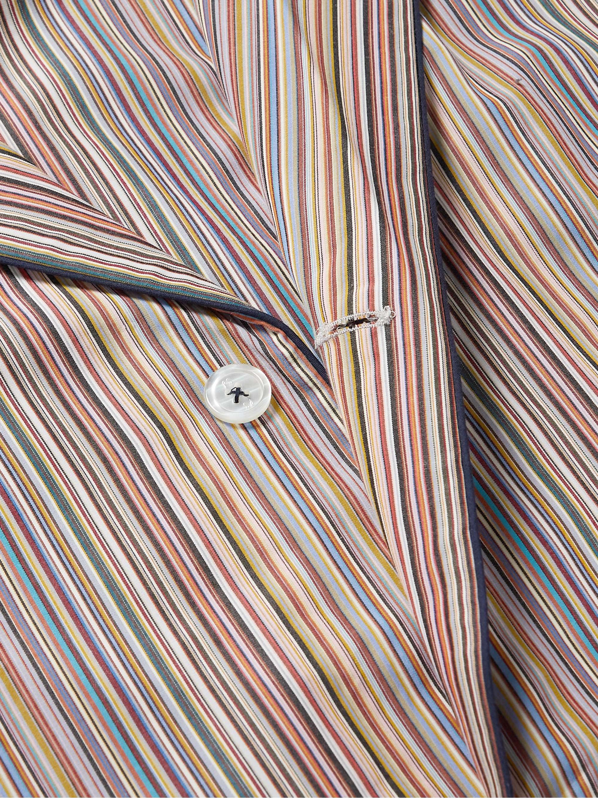 PAUL SMITH Striped Cotton-Poplin Pyjama Set