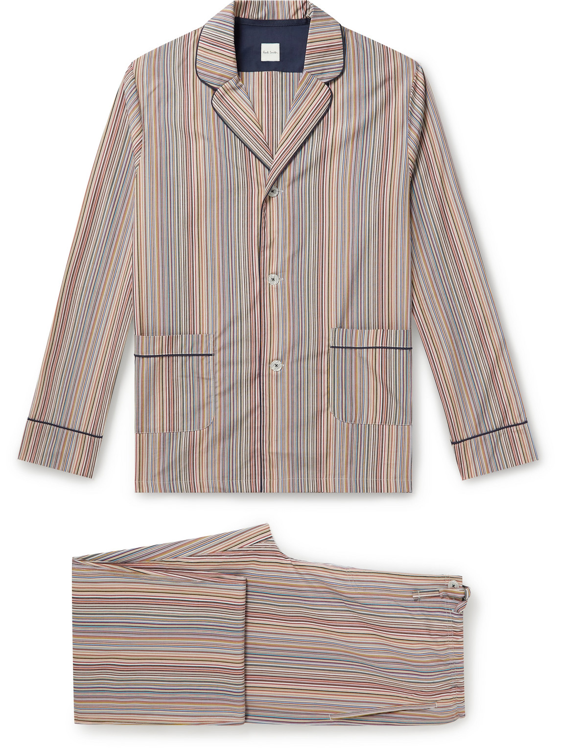 Paul Smith Striped Cotton-Poplin Pyjama Set
