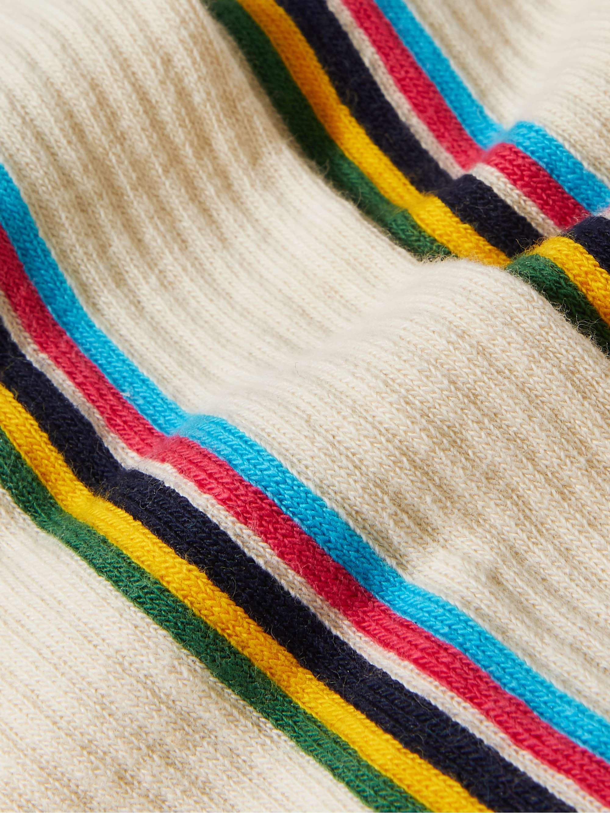 PAUL SMITH Striped Ribbed Cotton-Blend Socks