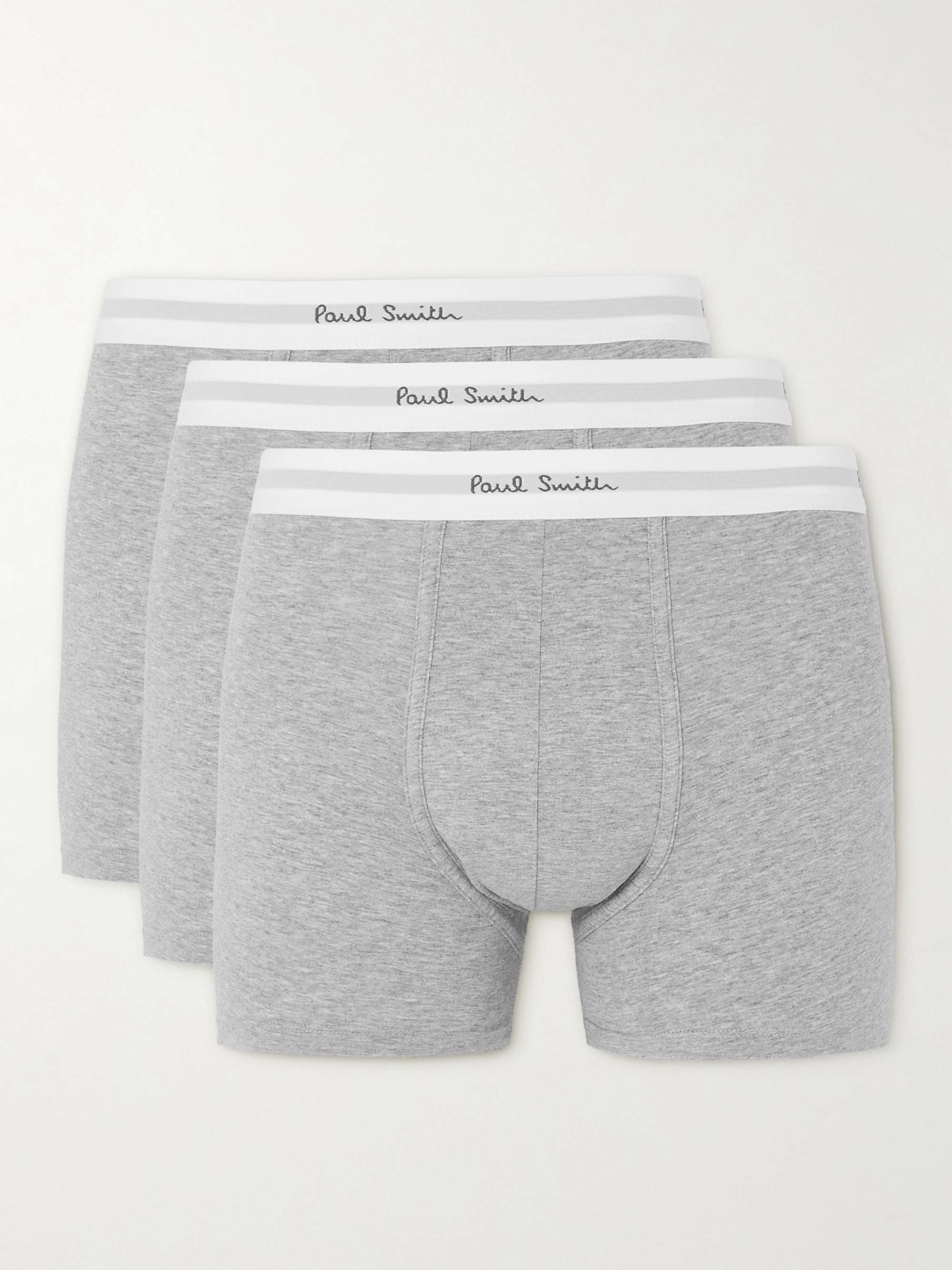 폴 스미스 박서 팬티 남성 속옷 3팩 (선물 추천) Paul Smith Three-Pack Stretch-Cotton Boxer Briefs,Gray