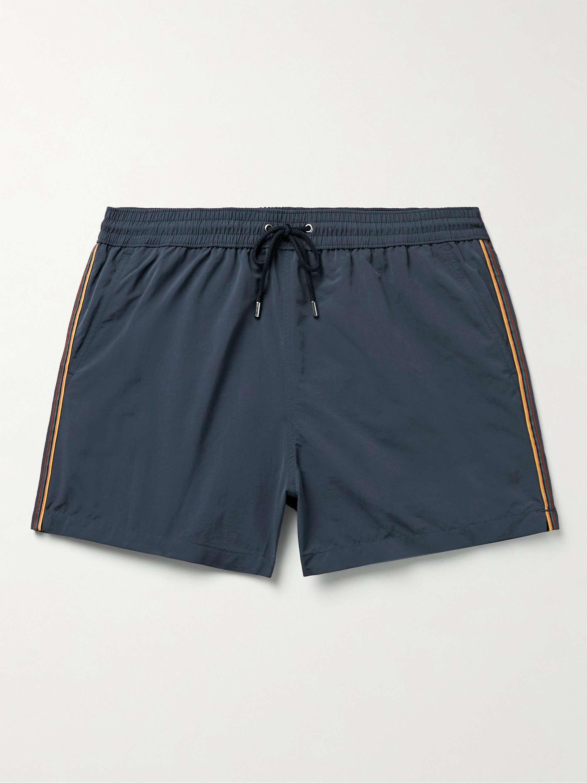 PAUL SMITH Slim-Fit Short-Length Striped Recycled Swim Shorts