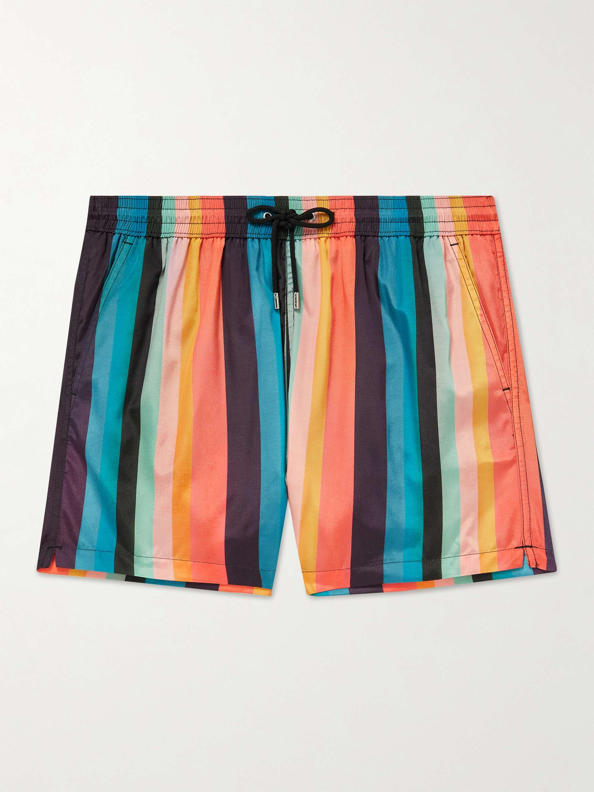Paul Smith Men's 'Signature Stripe' Print Swim Shorts 