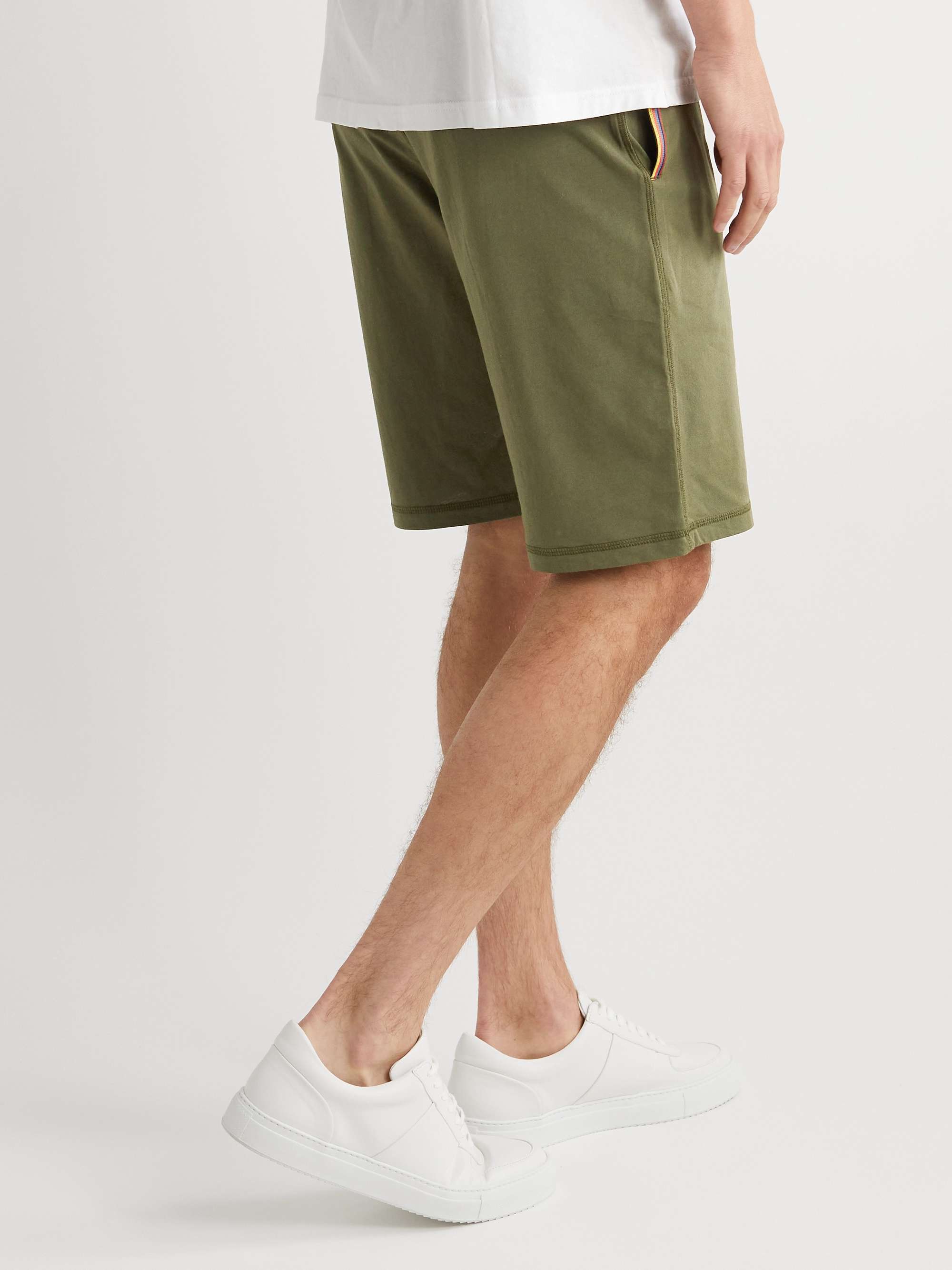 PAUL SMITH Straight-Leg Cotton-Jersey Drawstring Shorts