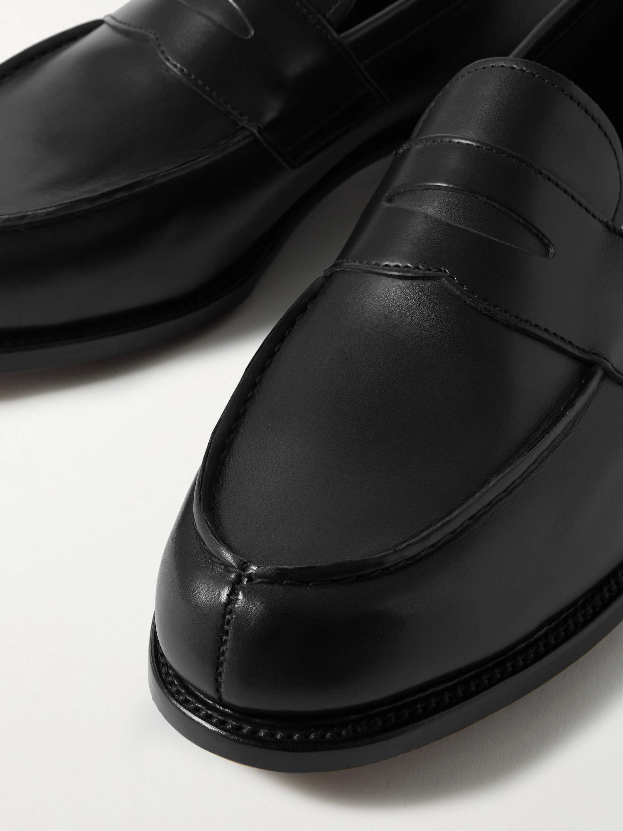 GEORGE CLEVERLEY Cannes Leather Penny Loafers
