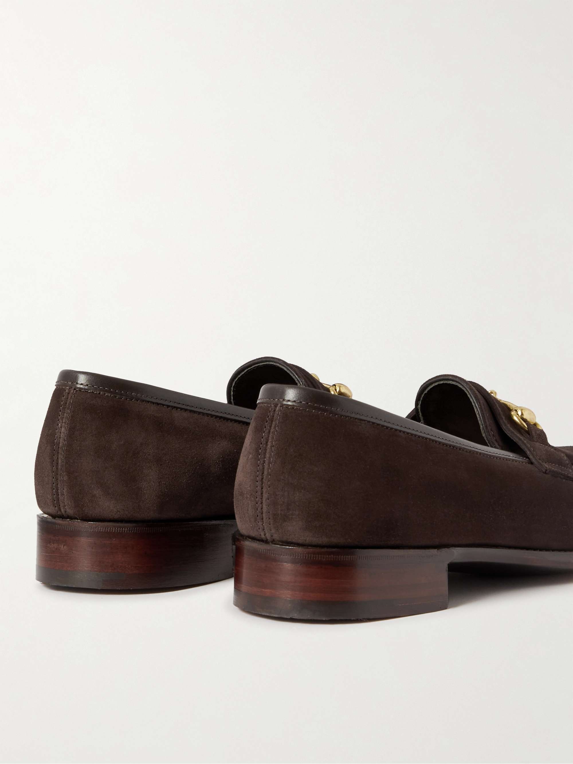 GEORGE CLEVERLEY Colony Horsebit Suede Loafers