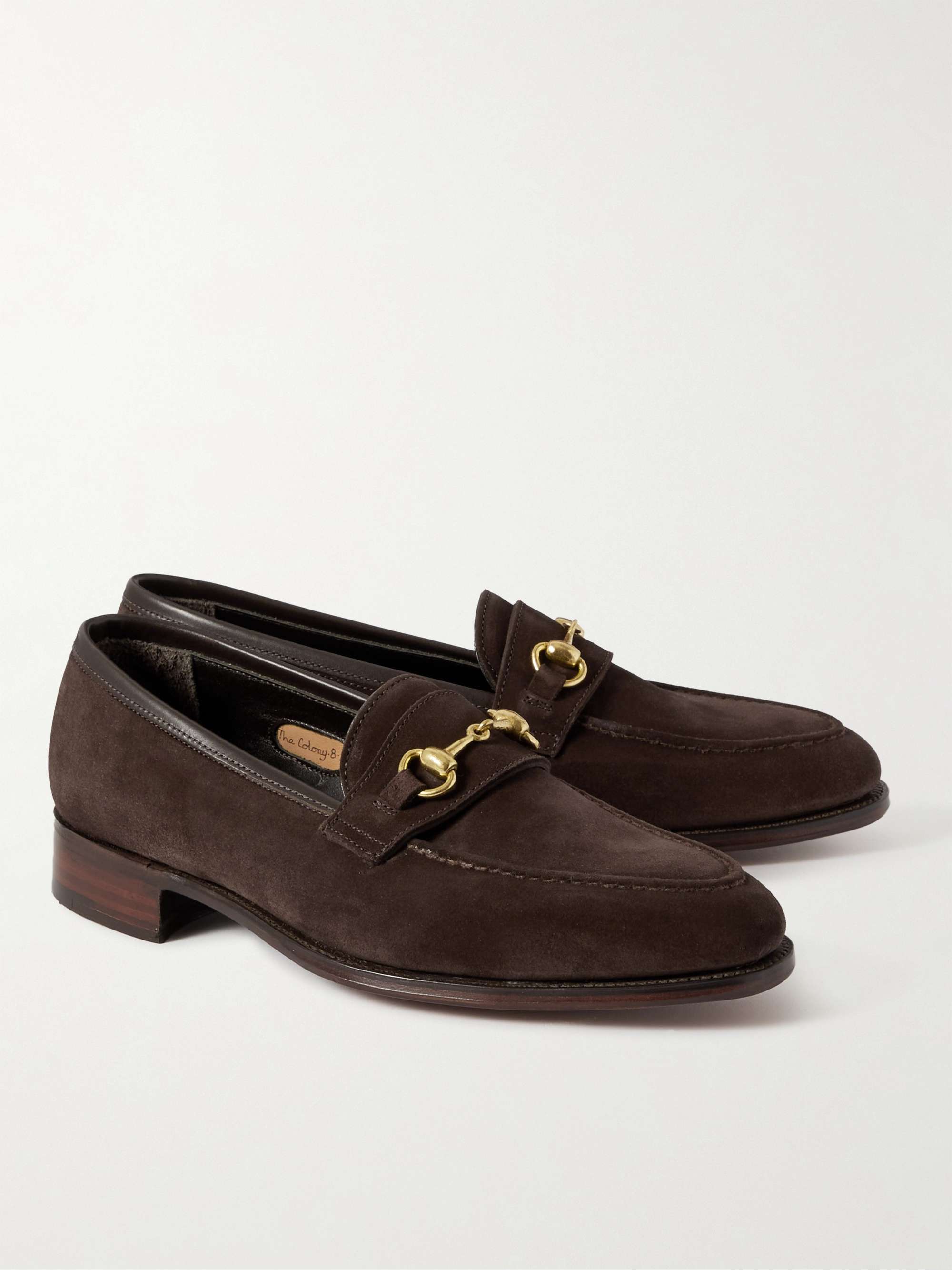GEORGE CLEVERLEY Colony Horsebit Suede Loafers