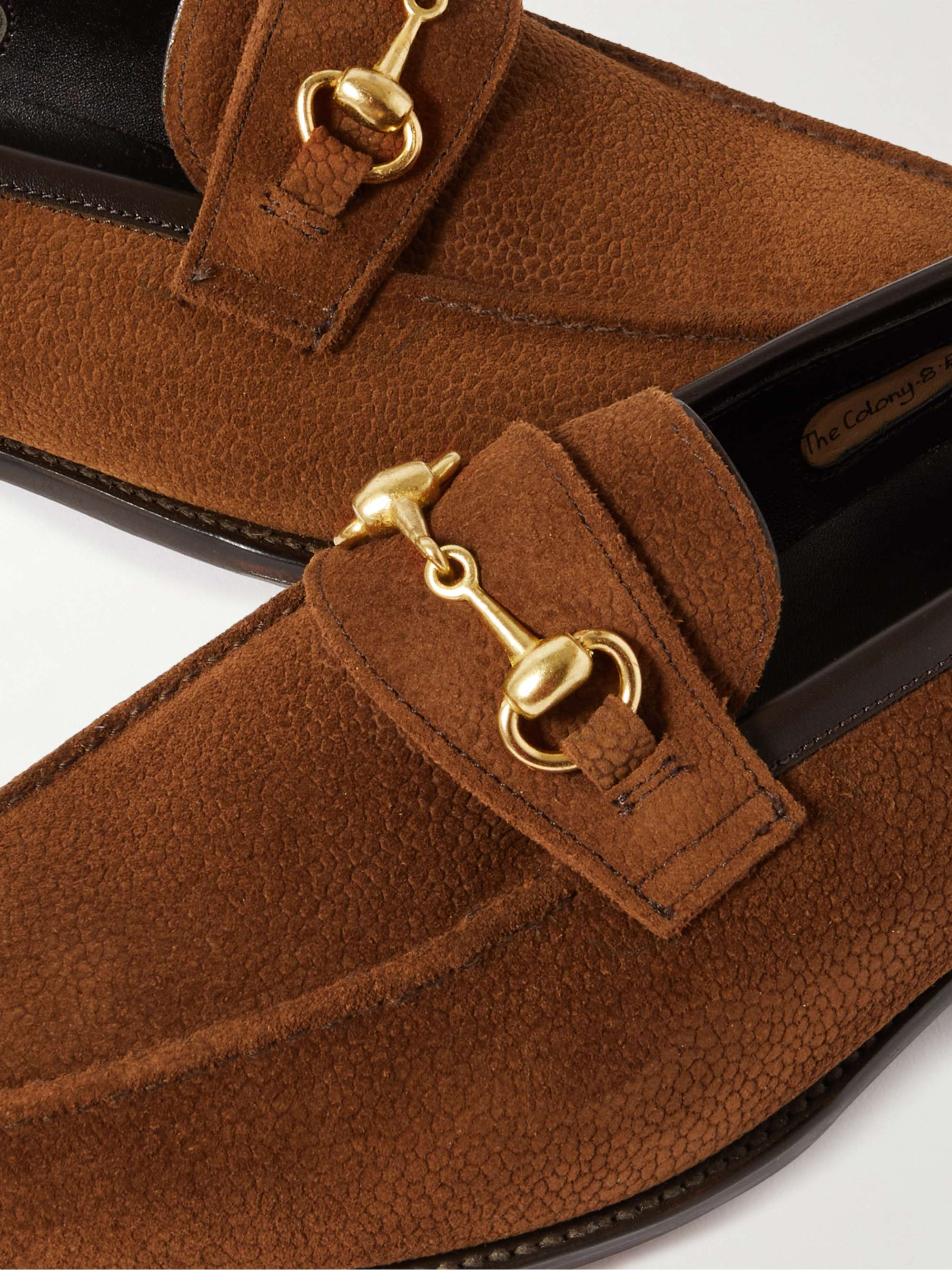 GEORGE CLEVERLEY Colony Horsebit Full-Grain Suede Loafers