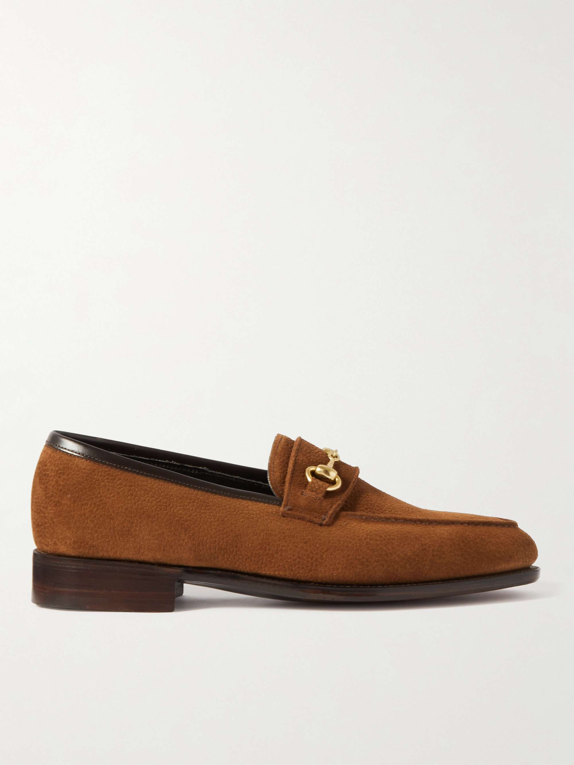 GEORGE CLEVERLEY Colony Horsebit Full-Grain Suede Loafers