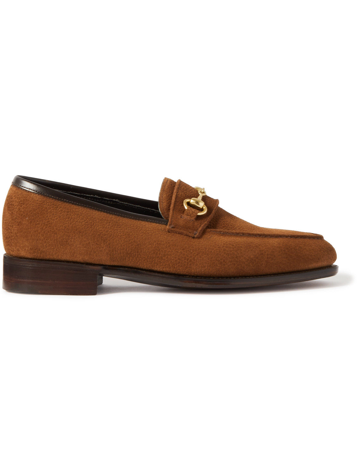 George Cleverley Colony Horsebit Full-grain Suede Loafers In Brown