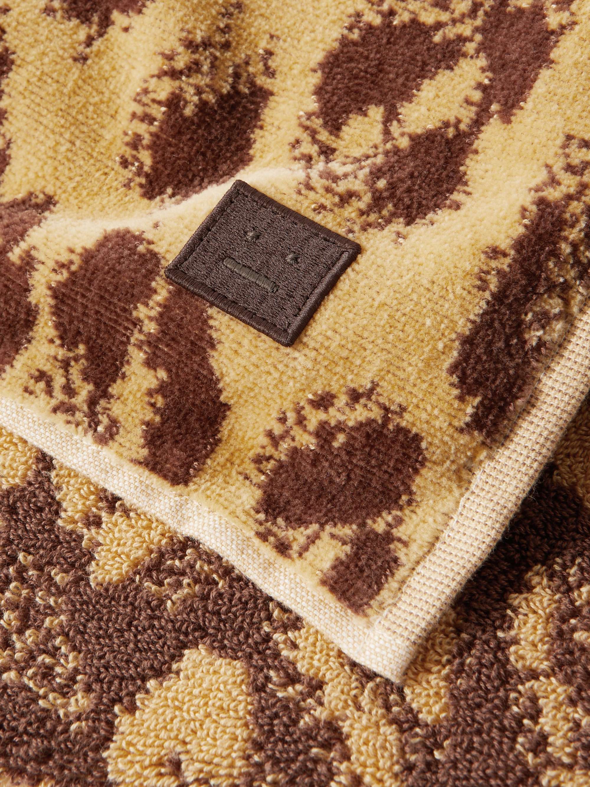 ACNE STUDIOS Leopard-Jacquard Cotton-Terry Beach Towel