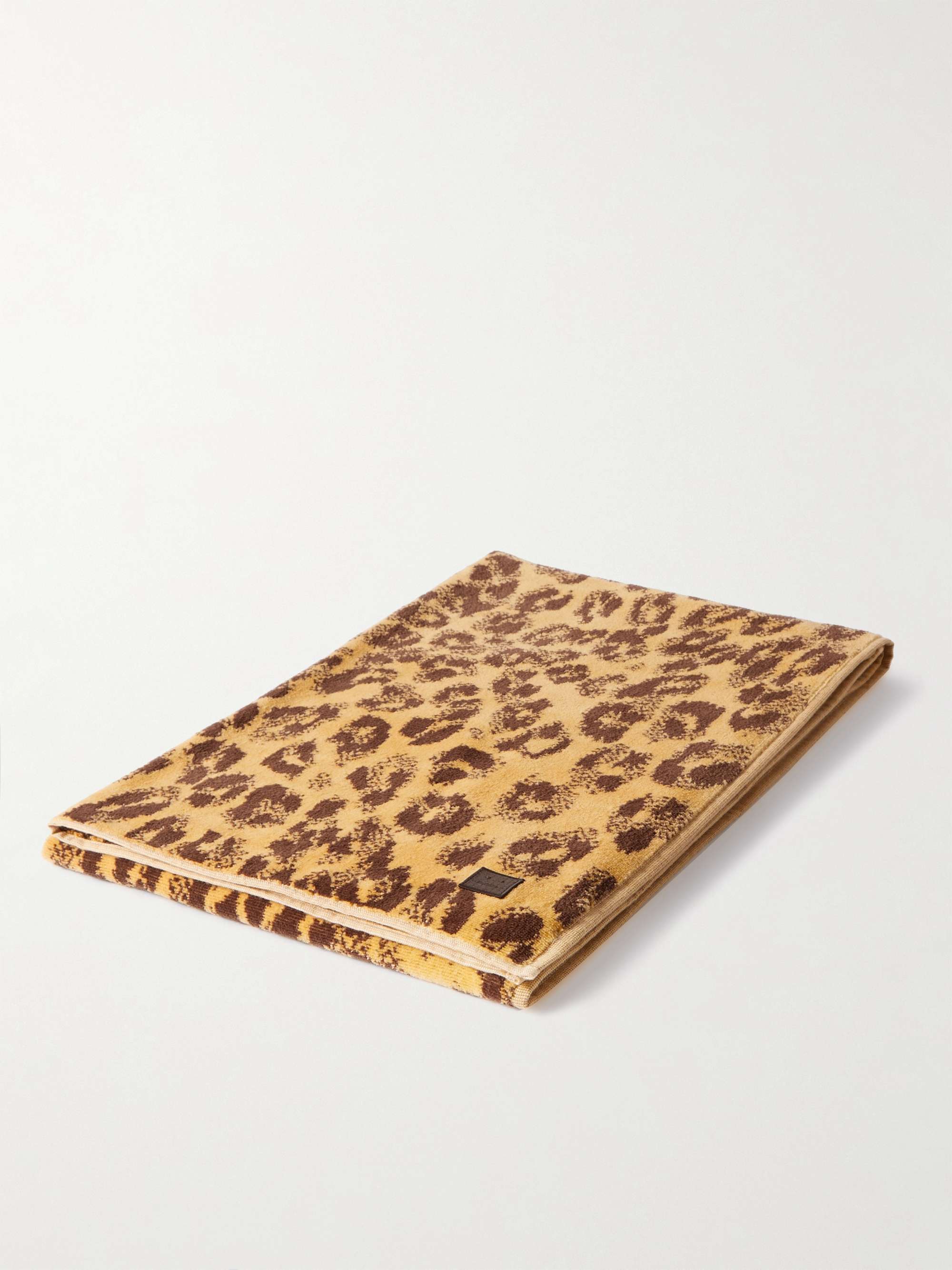 ACNE STUDIOS Leopard-Jacquard Cotton-Terry Beach Towel