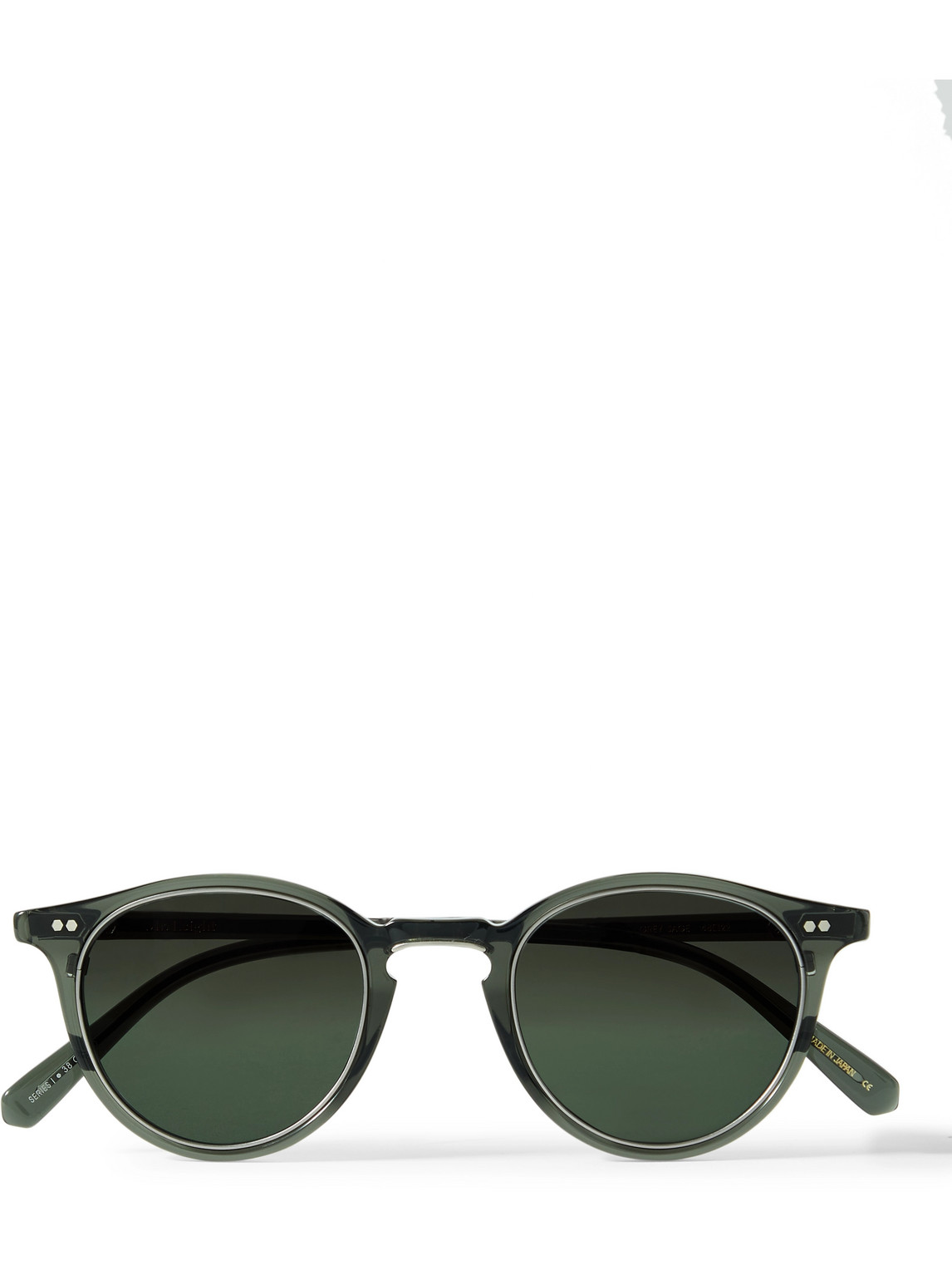 Mr Leight Marmont S Round-frame Acetate And Silver-tone Sunglasses In Gray
